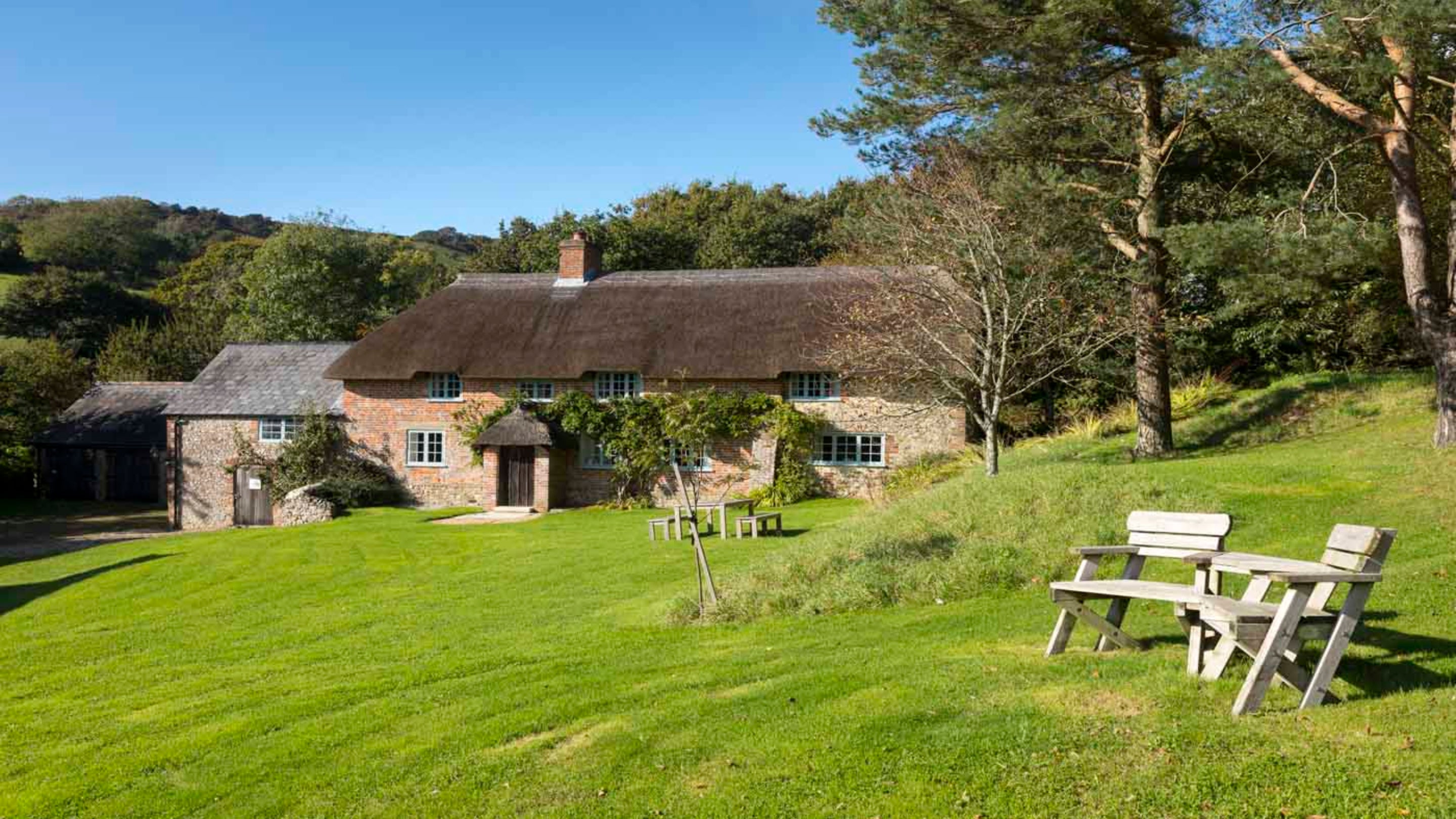 The exterior of Shedbush Farmhouse , Dorset