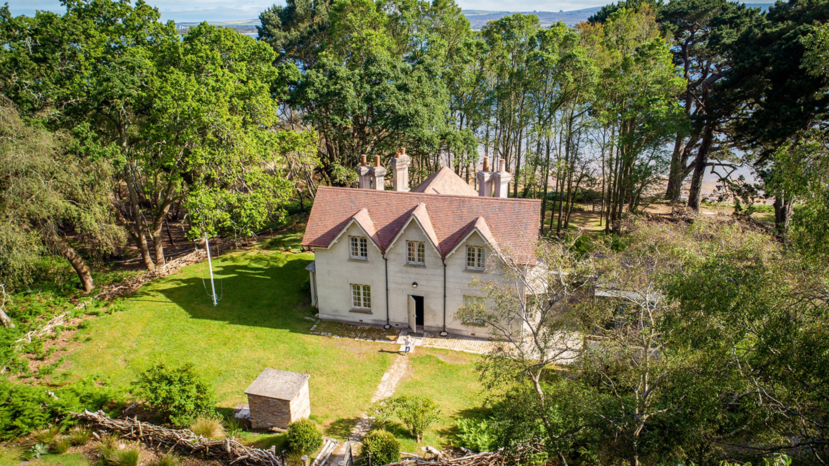 The exterior of South Shore Lodge, Brownsea Island