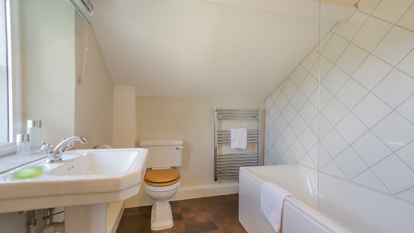 The bathroom at Spyway Cottage, Dorset 