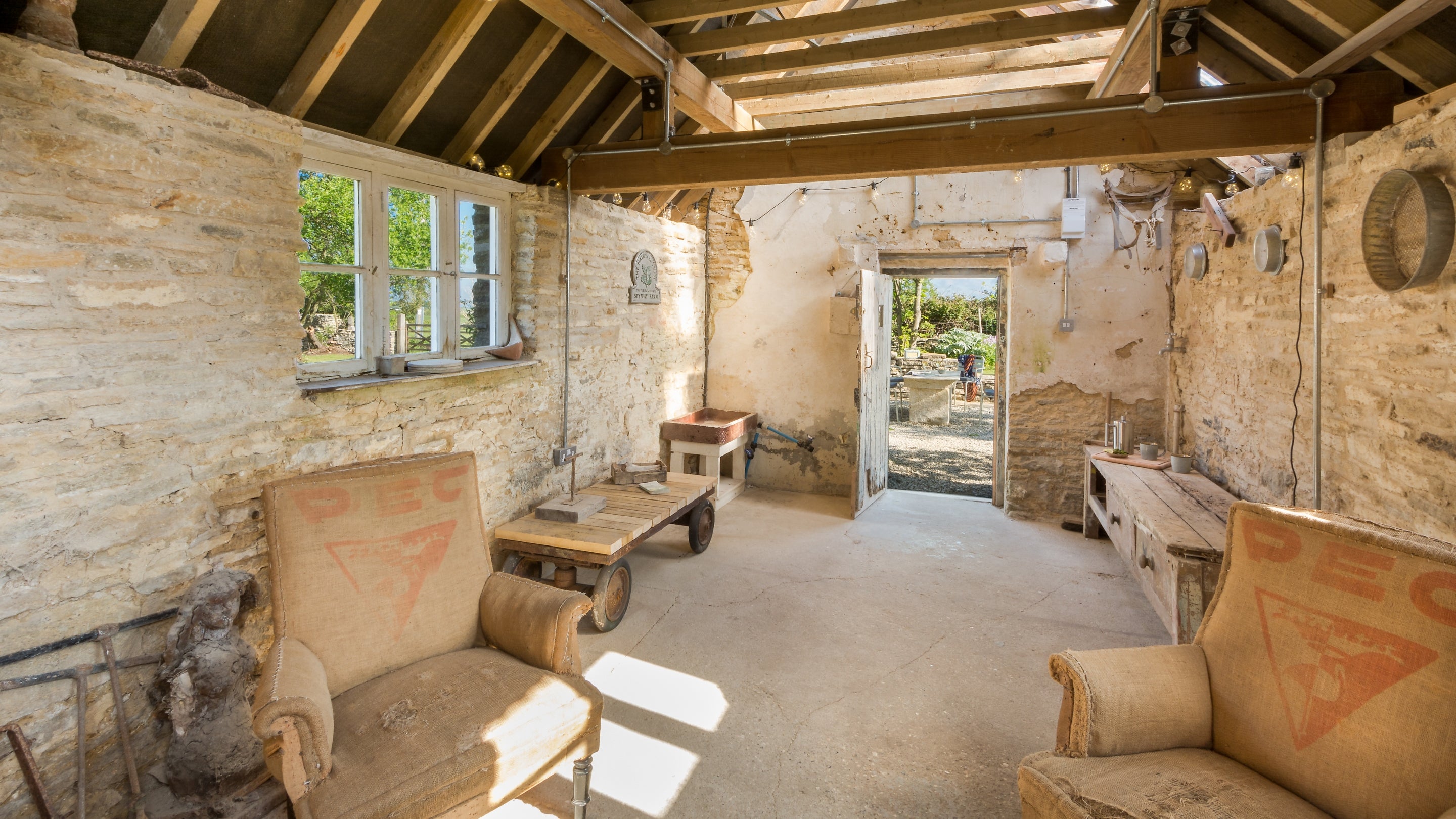 The garden room at Spyway, Dorset