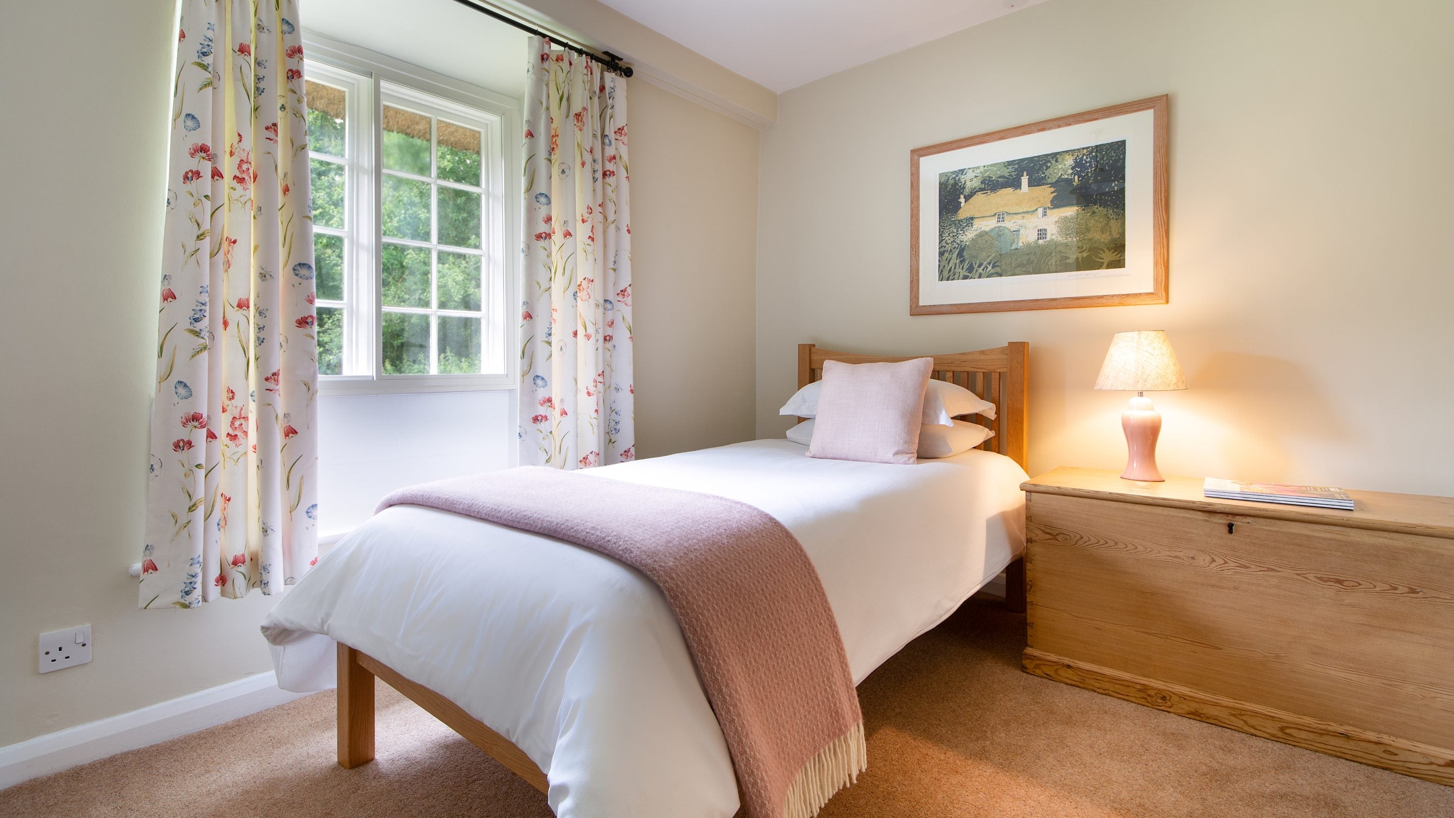 The single bedroom at St Gabriel's Elm Cottage, Dorset