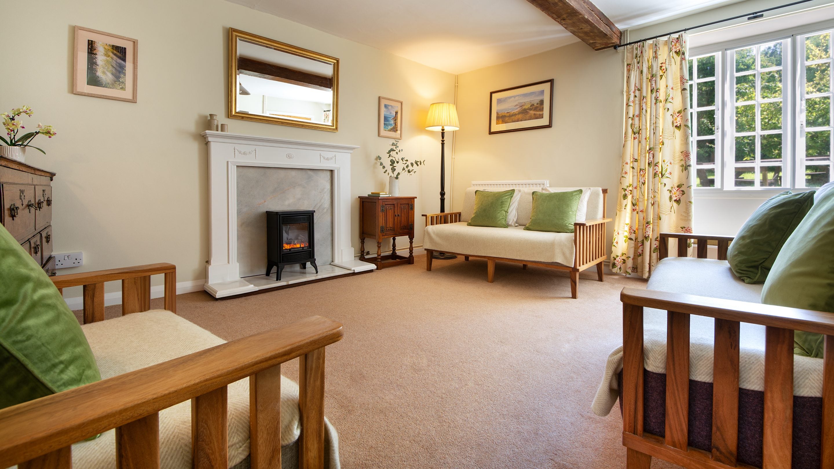The sitting room at St Gabriel's Elm Cottage, Dorset
