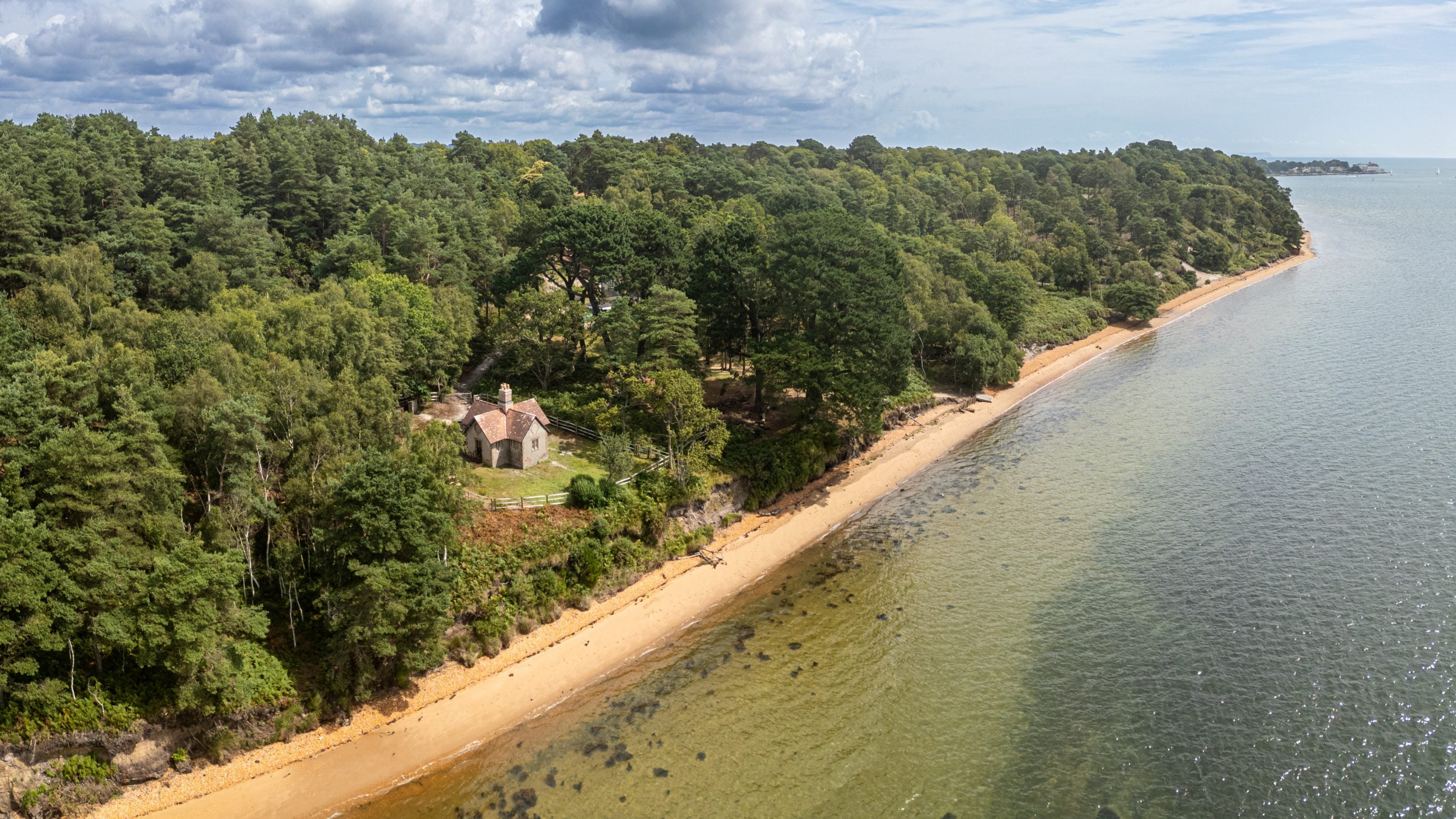 An aerial view of St Mark's Bothy, Brownsea Island, Dorset