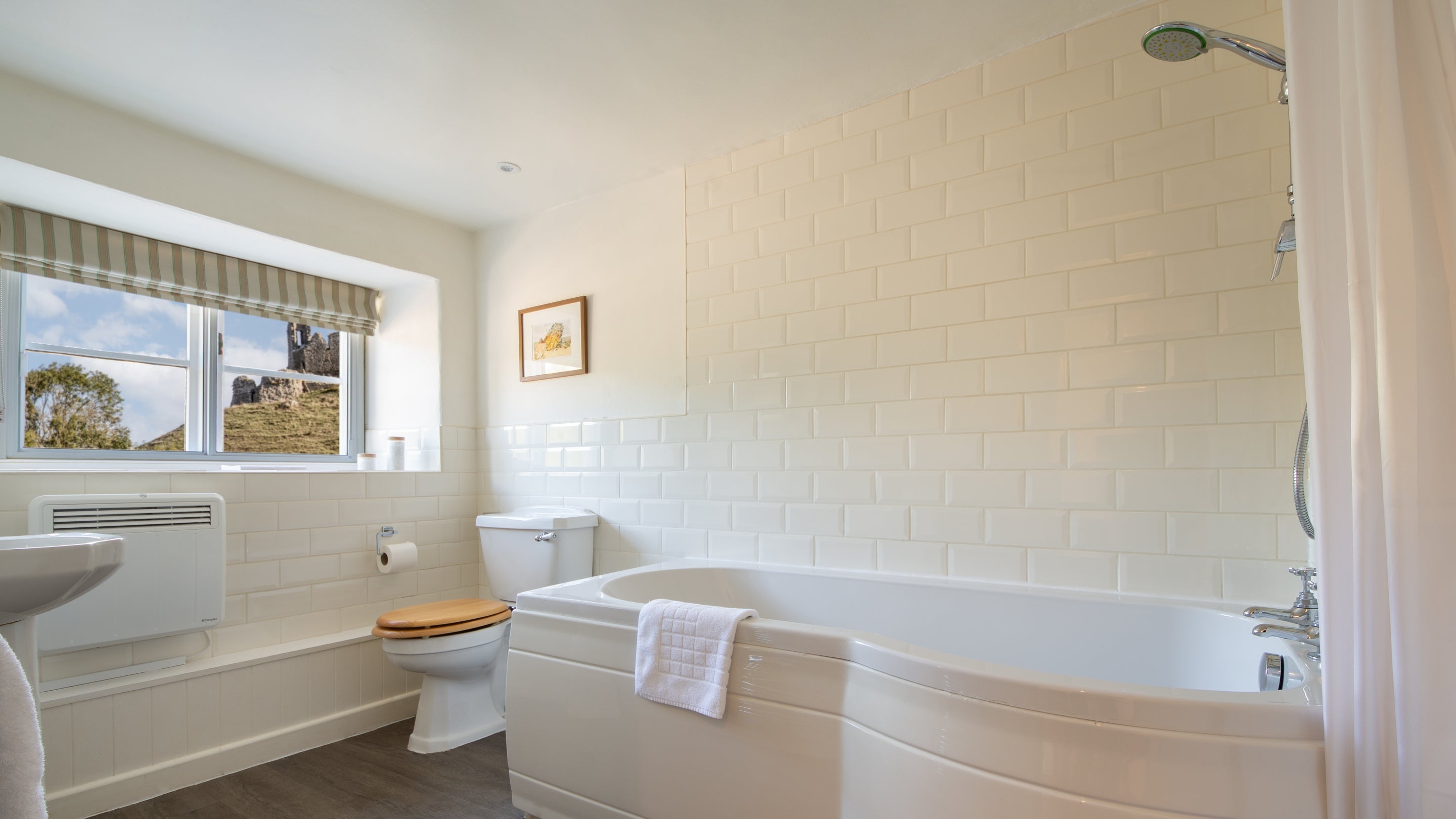 The bathroom at Vineyard Farm Cottage, Dorset