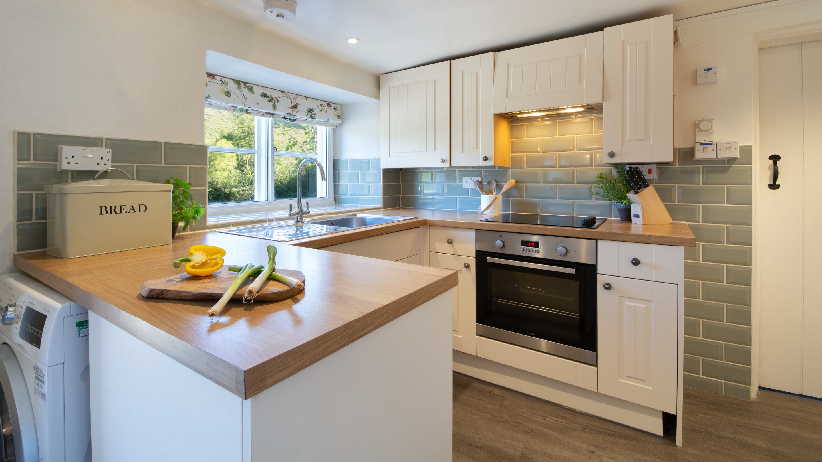 The kitchen at Vineyard Farm Cottage, Dorset
