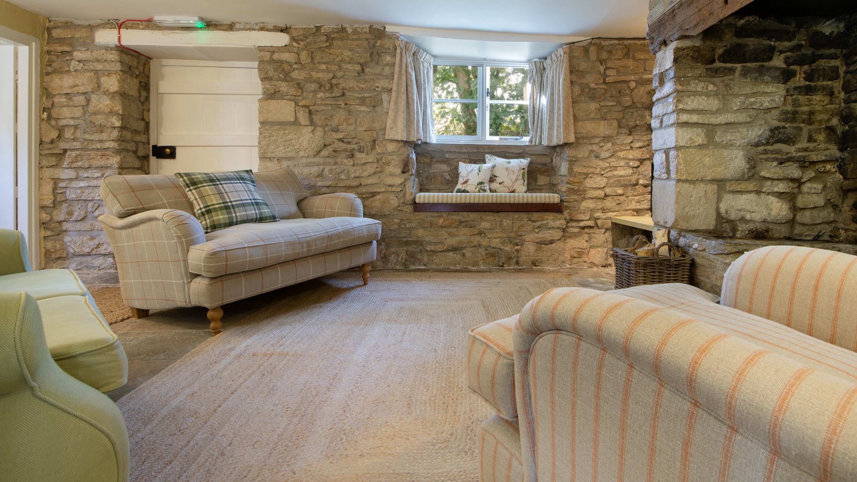 The sitting room at Vineyard Farm Cottage, Dorset