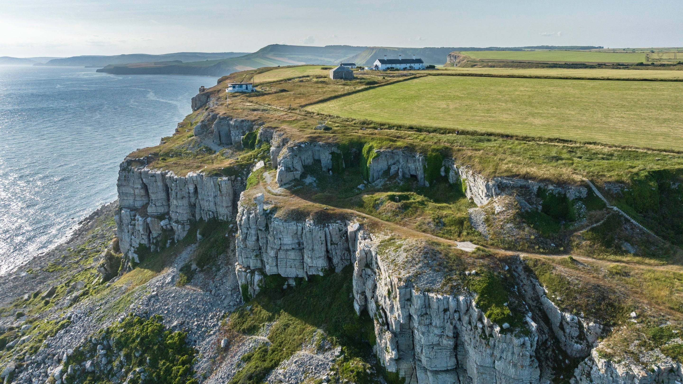 The South West Coast Path passing along St. Aldhelm's Head, a 40-minute walk Weston Farm Campsite, Dorset