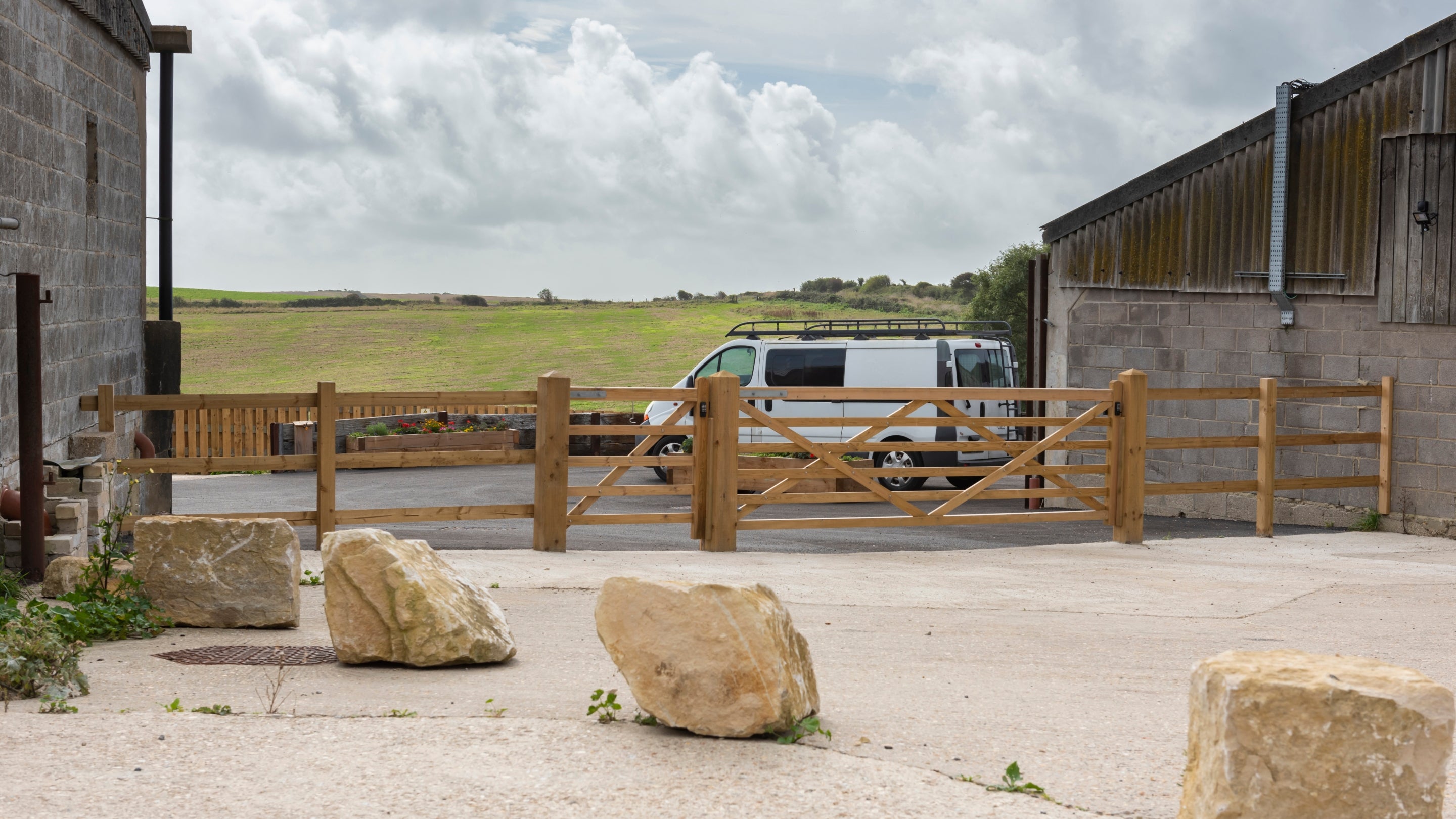 The entrance to Weston Farm Motorhome Site, Dorset