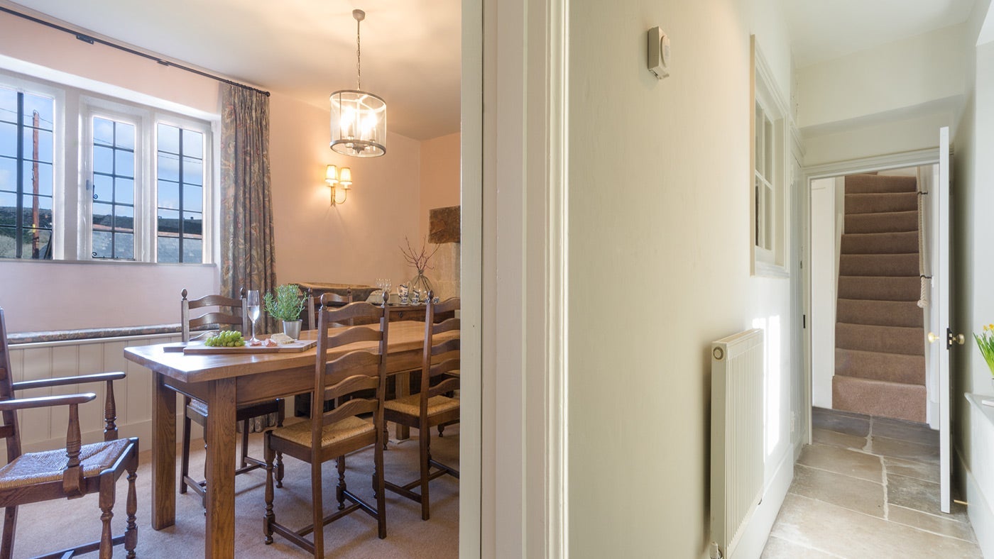 The dining room at Westwood Farm, Dorset