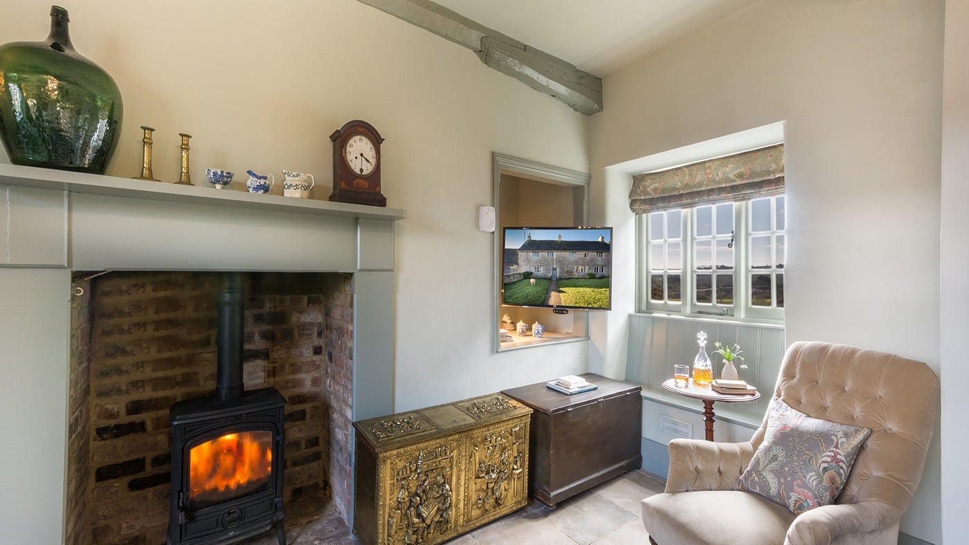 The sitting room at Westwood Farm, Dorset