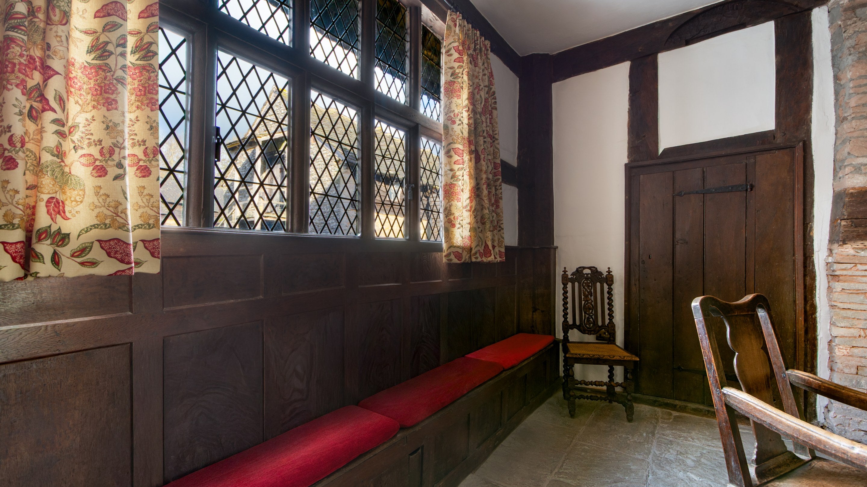 The dining room at Cwmmau Farmhouse, Herefordshire