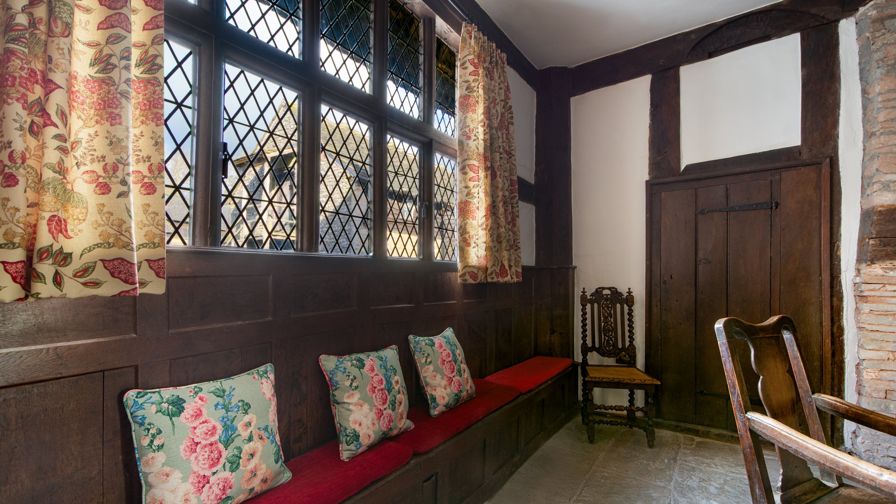 The dining room at Cwmmau Farmhouse, Herefordshire