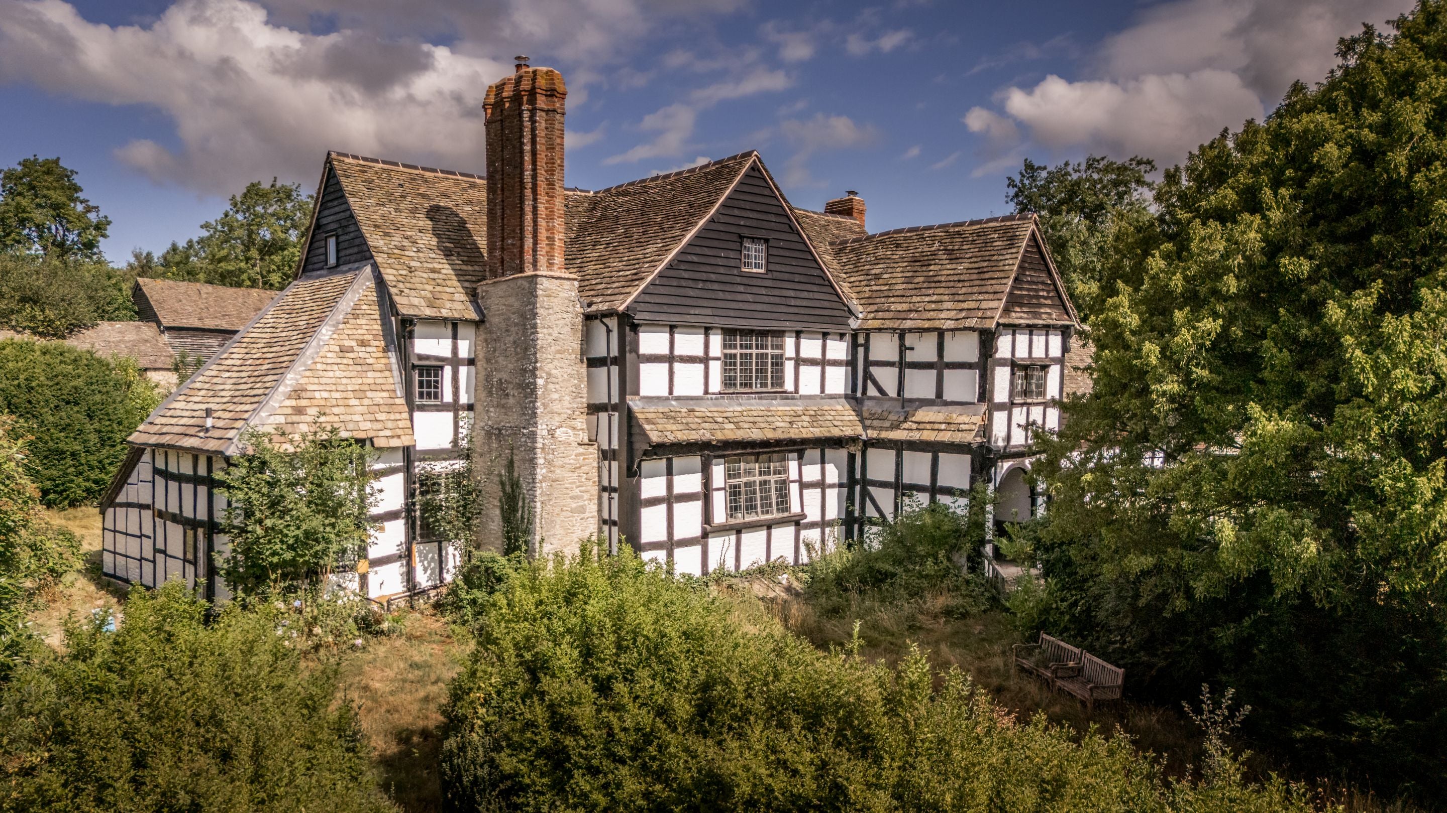 Cwmmau Farmhouse under restoration, Herefordshire