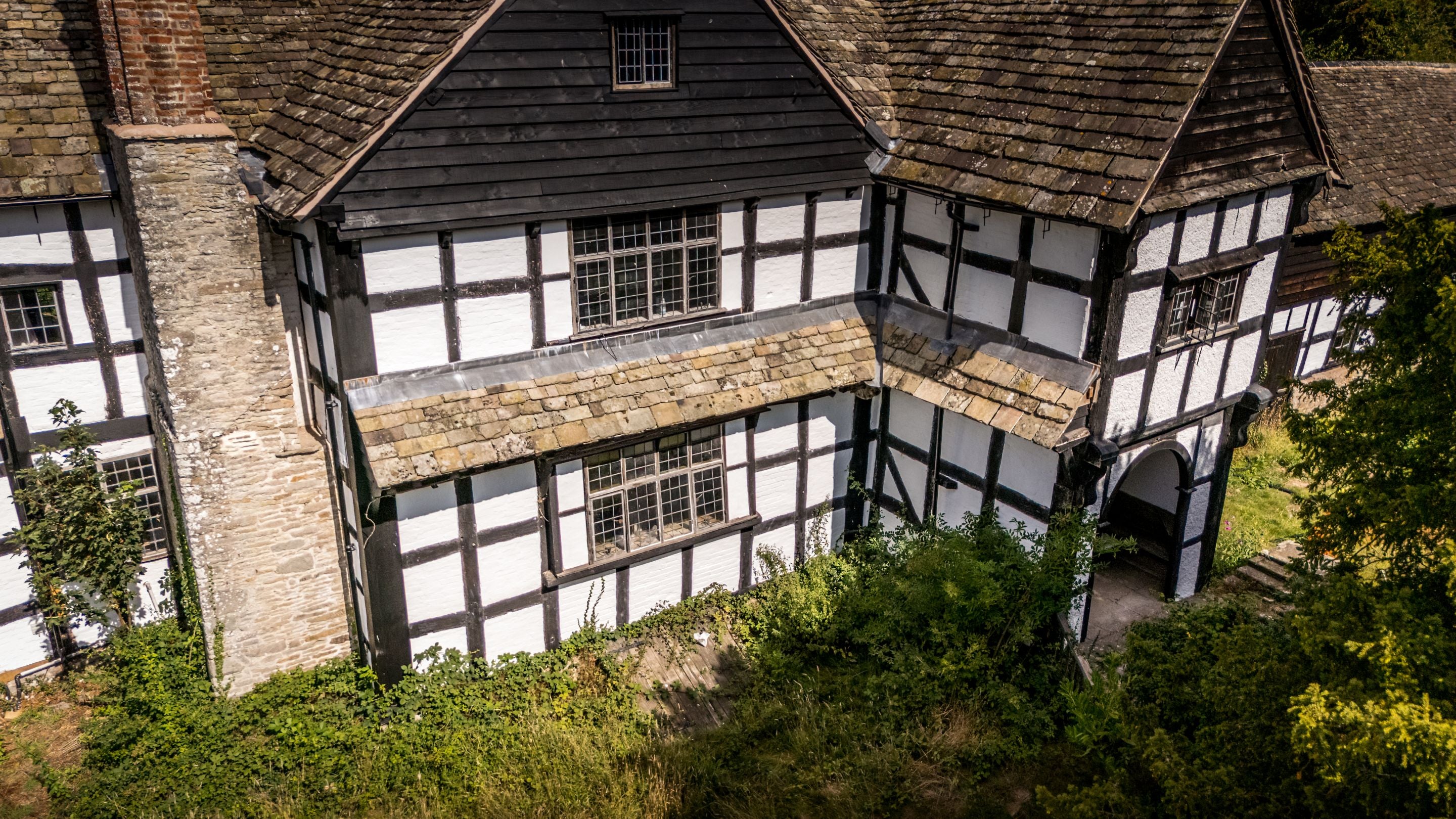 Cwmmau Farmhouse under restoration, Herefordshire