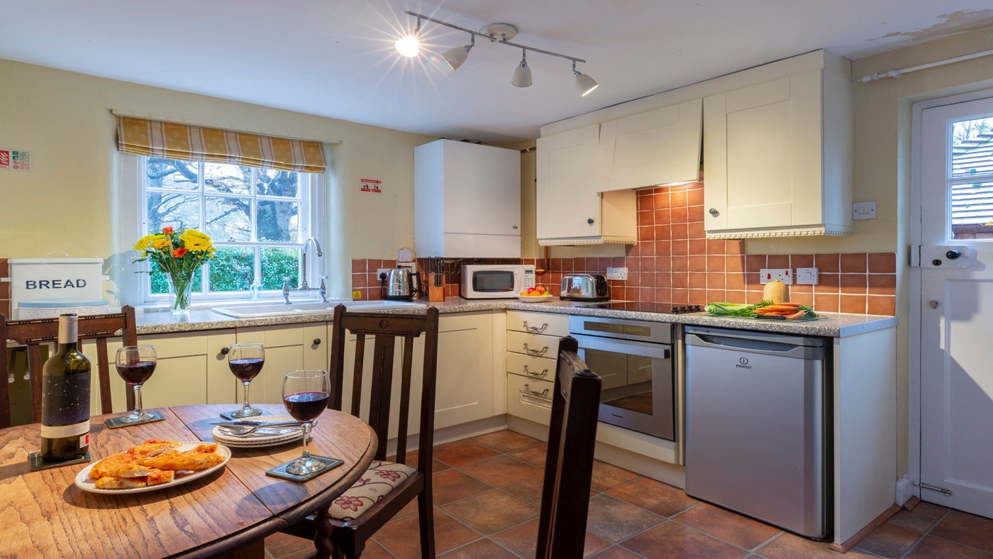 The kitchen and dining area at The Lodge, Droitwich, Worcestershire