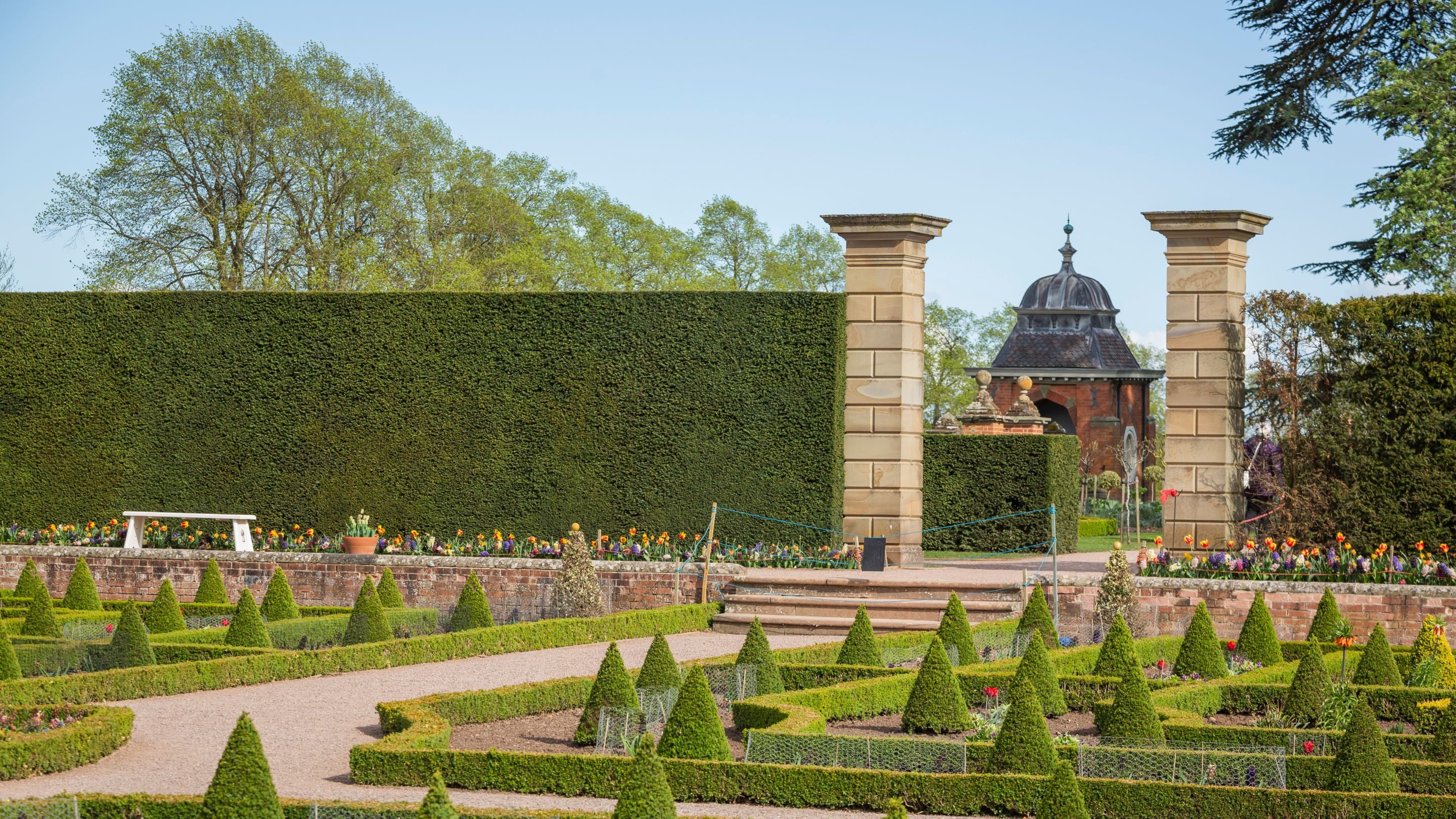 Spring in the Parterre at Hanbury Hall, Worcestershire