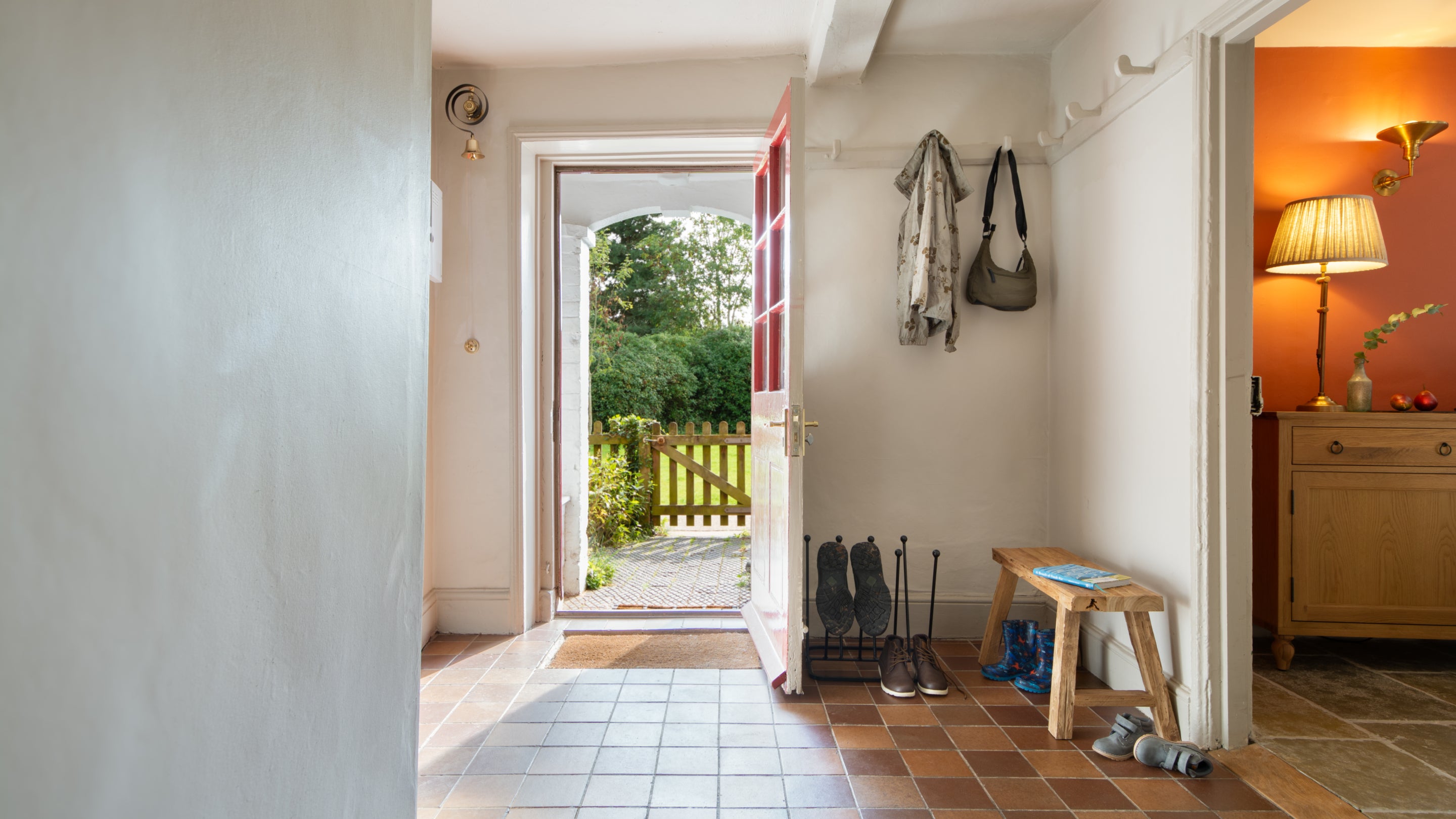 The entrance at Hop Kiln Farmhouse, Herefordshire