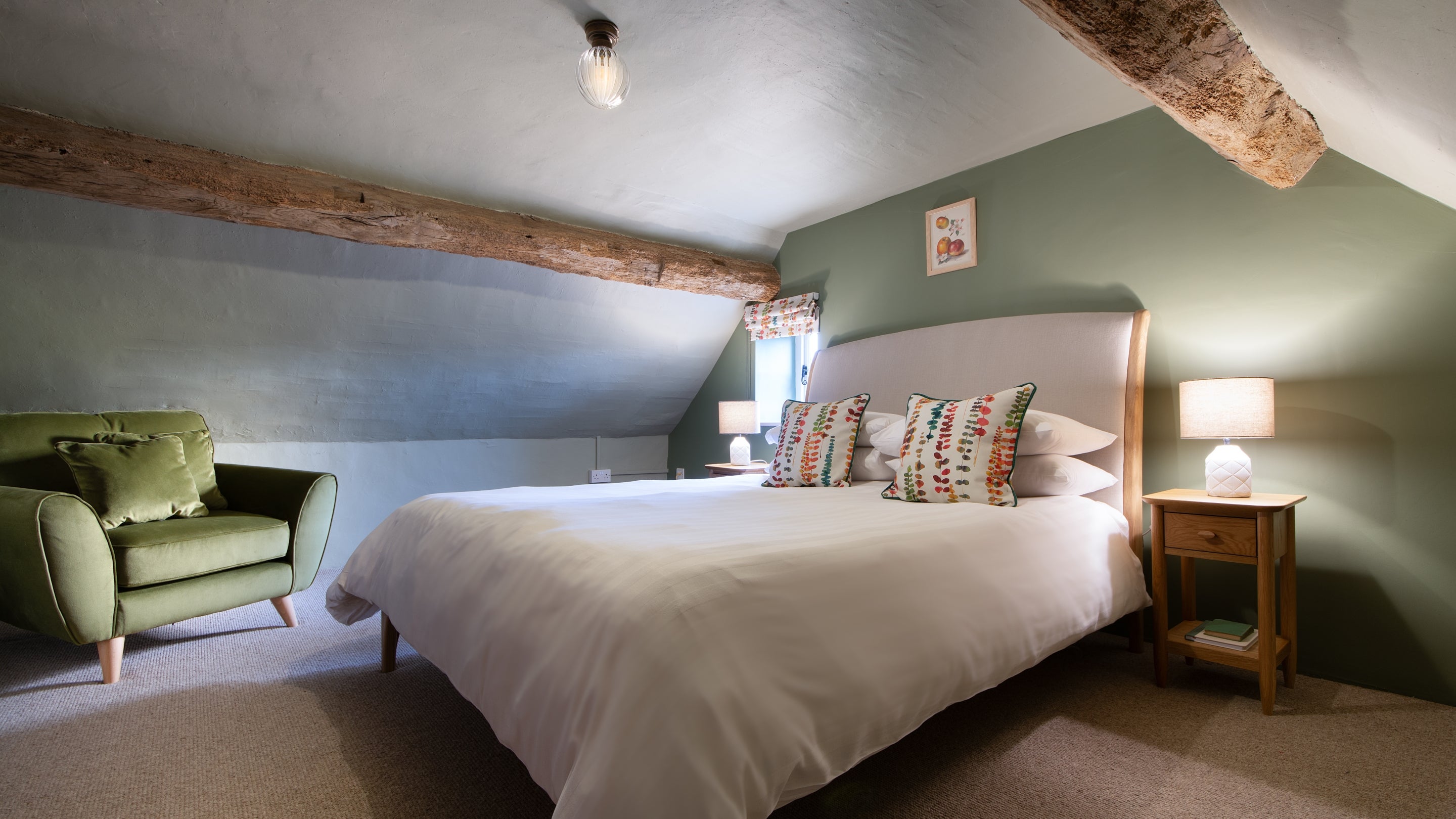 One of the second-floor double bedroom at Hop Kiln Farmhouse, Herefordshire