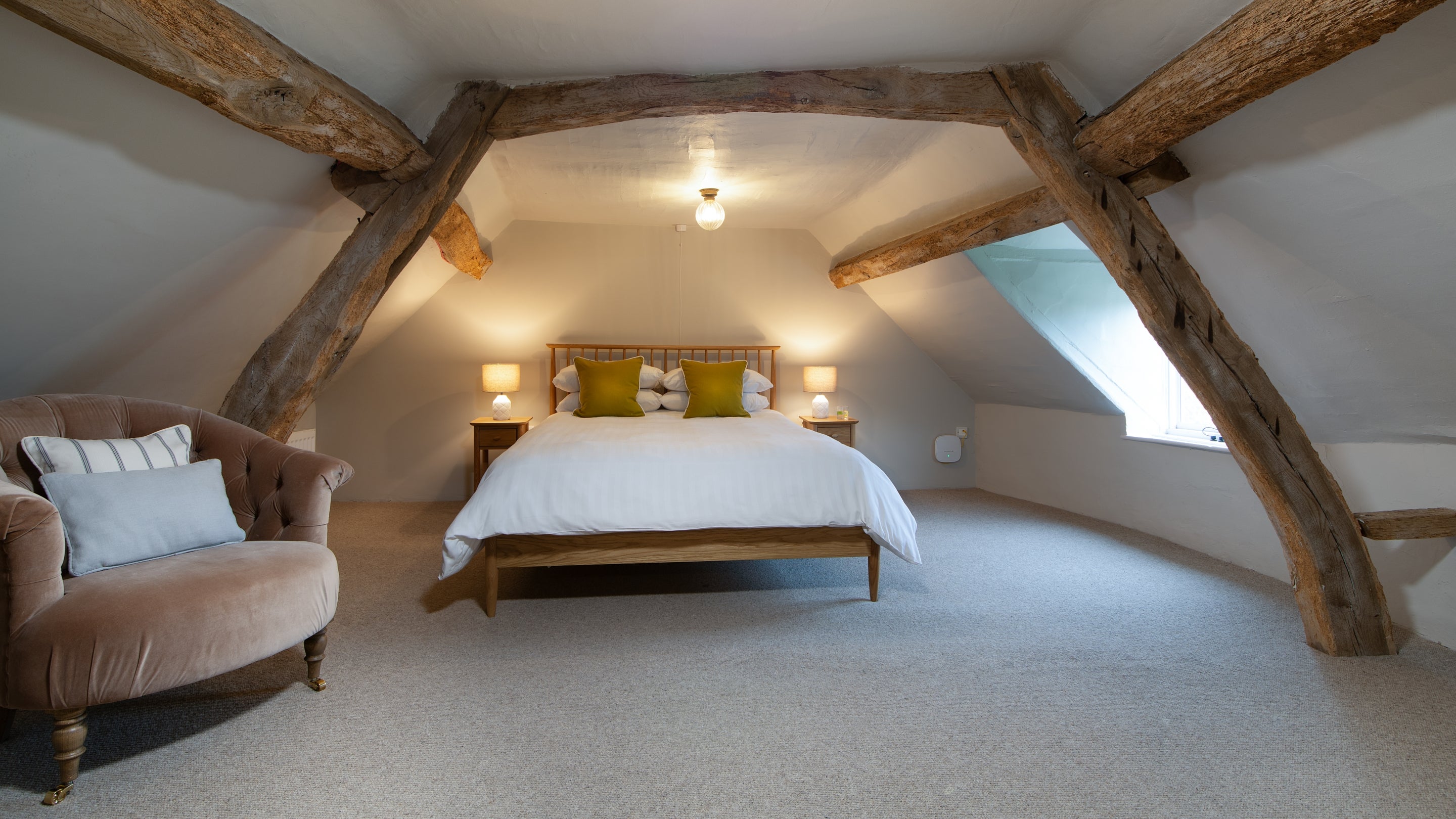 One of the second-floor double bedroom at Hop Kiln Farmhouse, Herefordshire