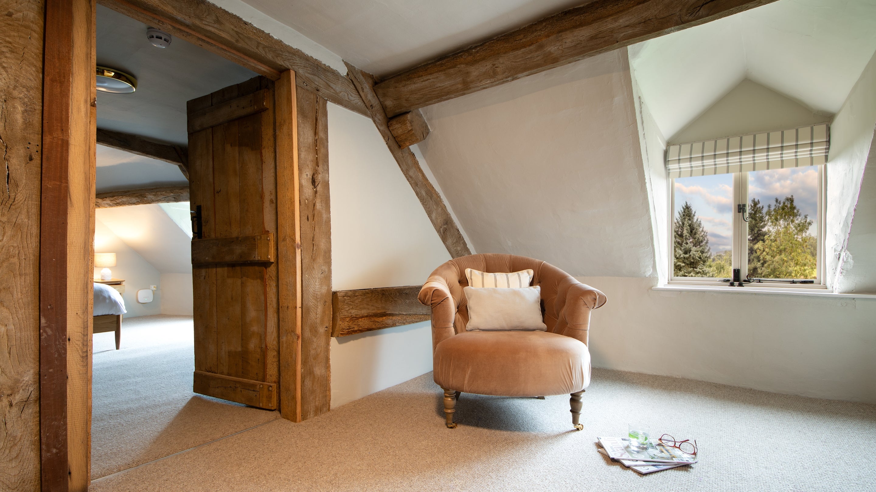 The second-floor landing at Hop KIln Farmhouse, Herefordshire