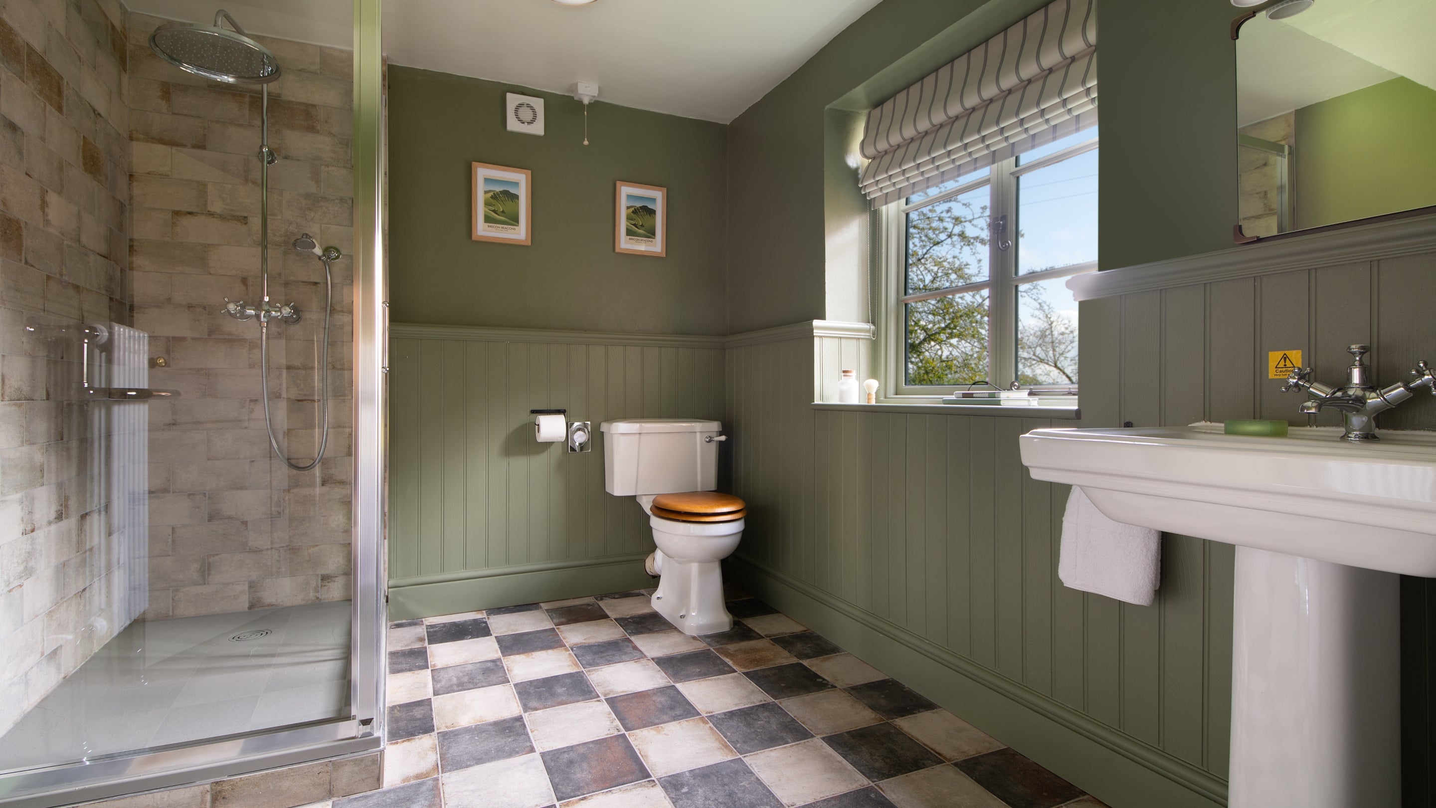 The ground-floor shower room at Hop Kiln Farmhouse, Herefordshire