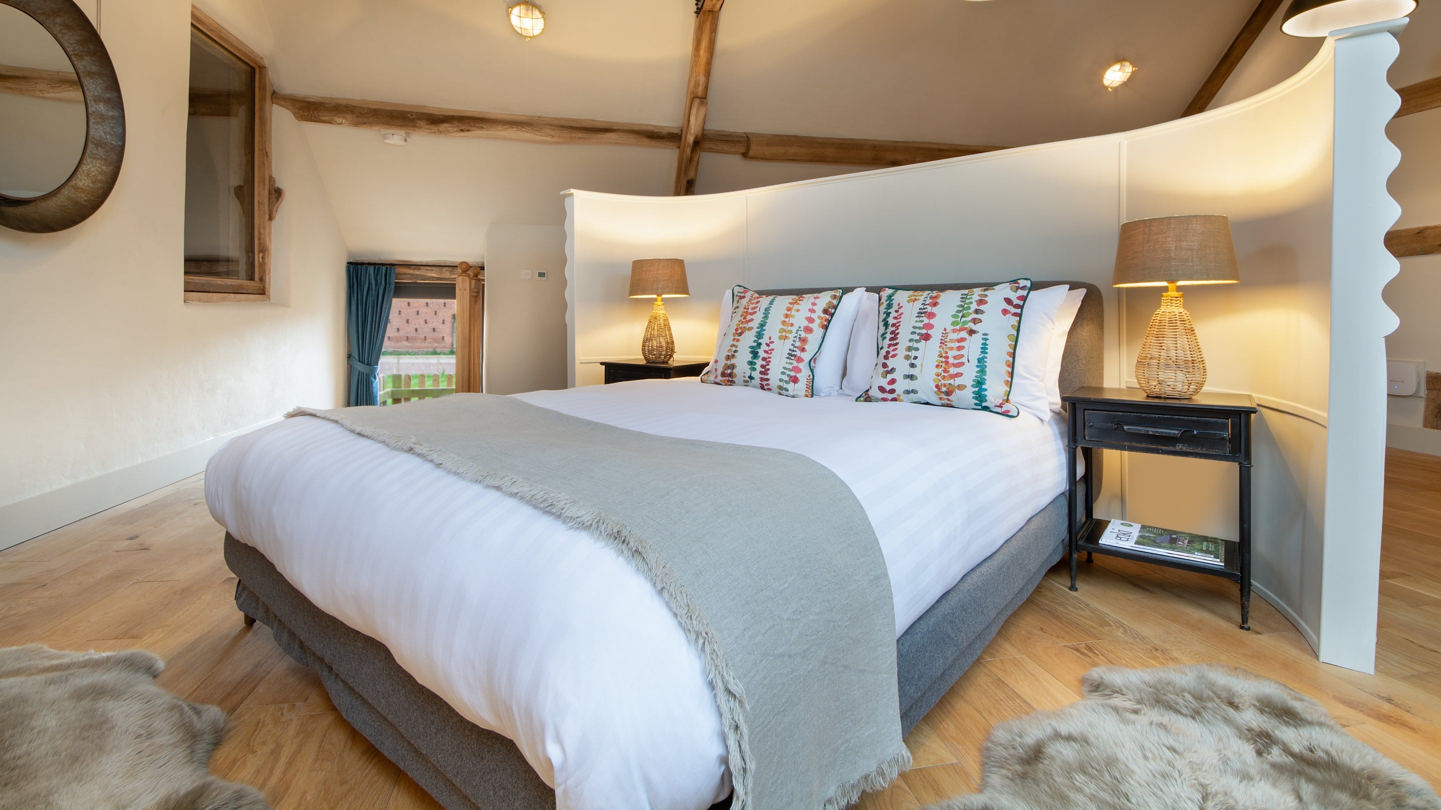 The bedroom at Hop Kiln Mews, Herefordshire