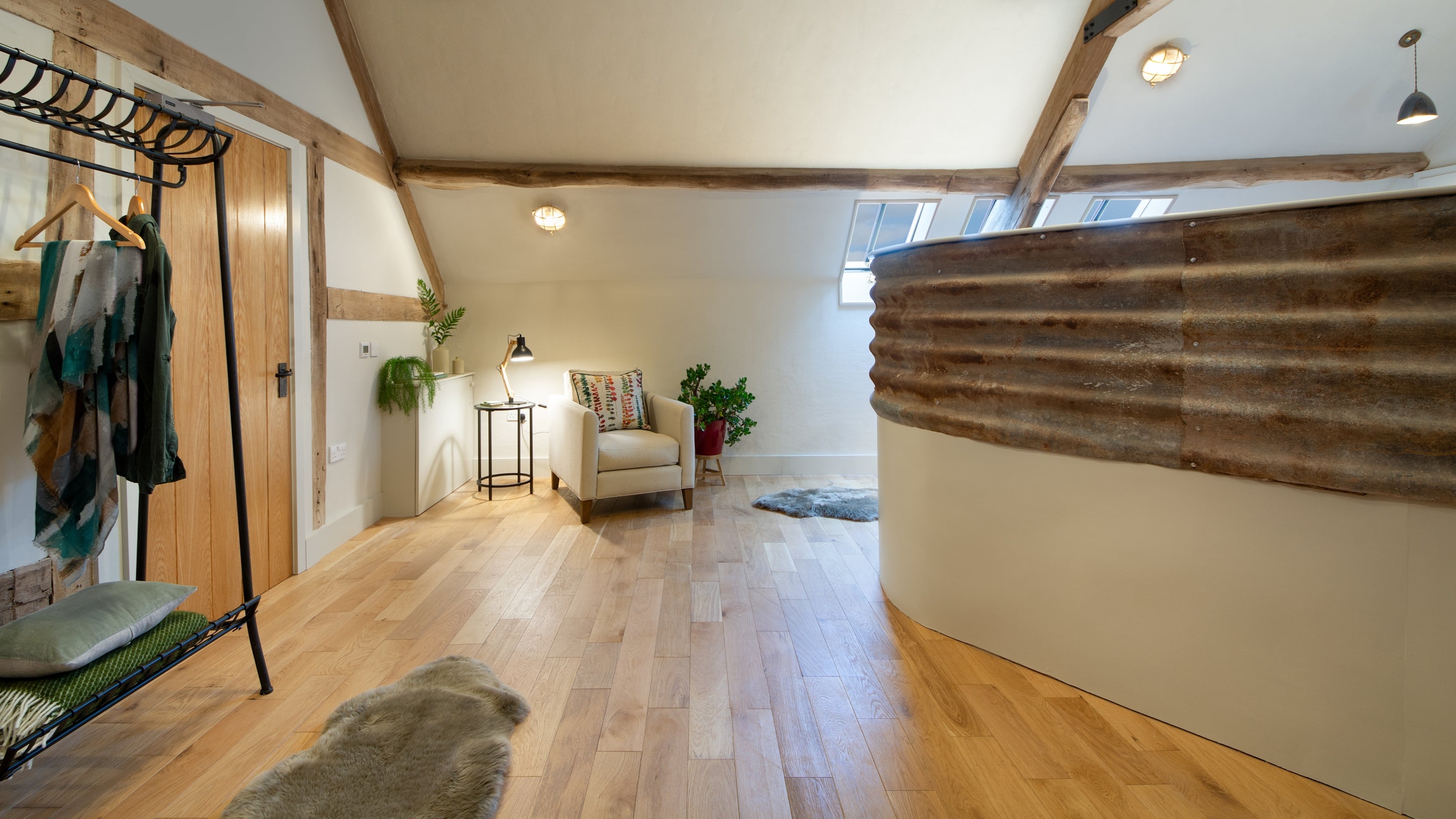 The bedroom at Hop Kiln Mews, Herefordshire