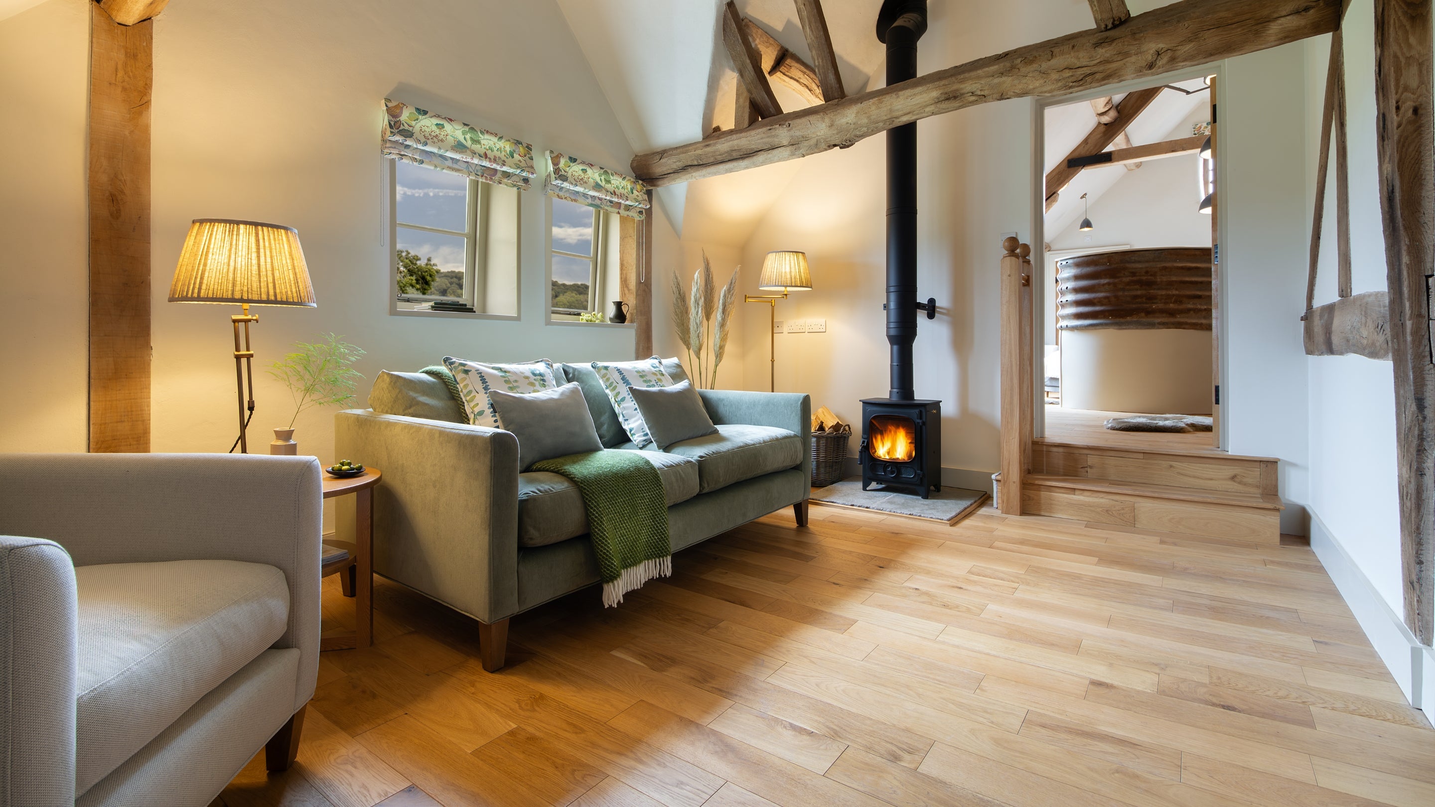 The sitting room at Hop Kiln Mews, Herefordshire