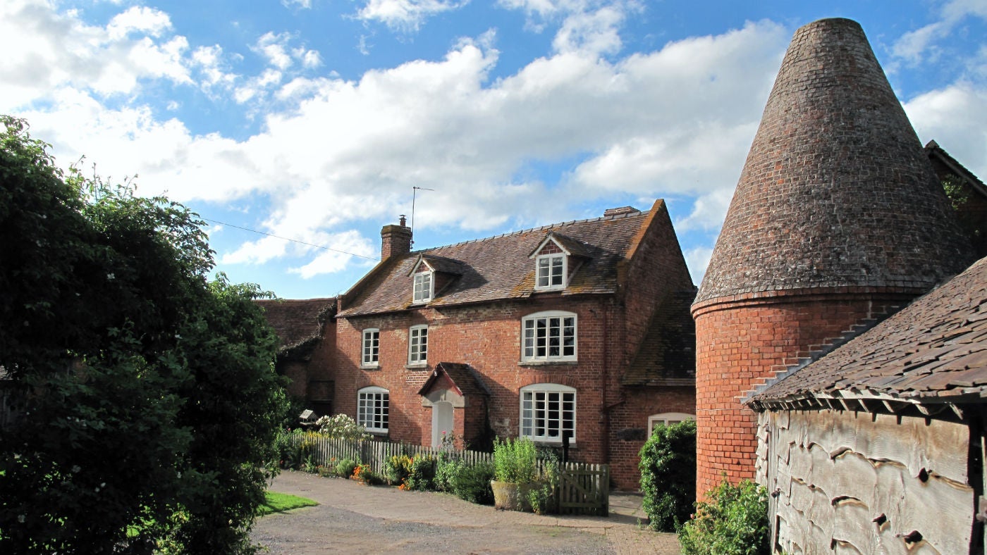 The exterior of Hop Kiln Farmhouse, Herefordshire