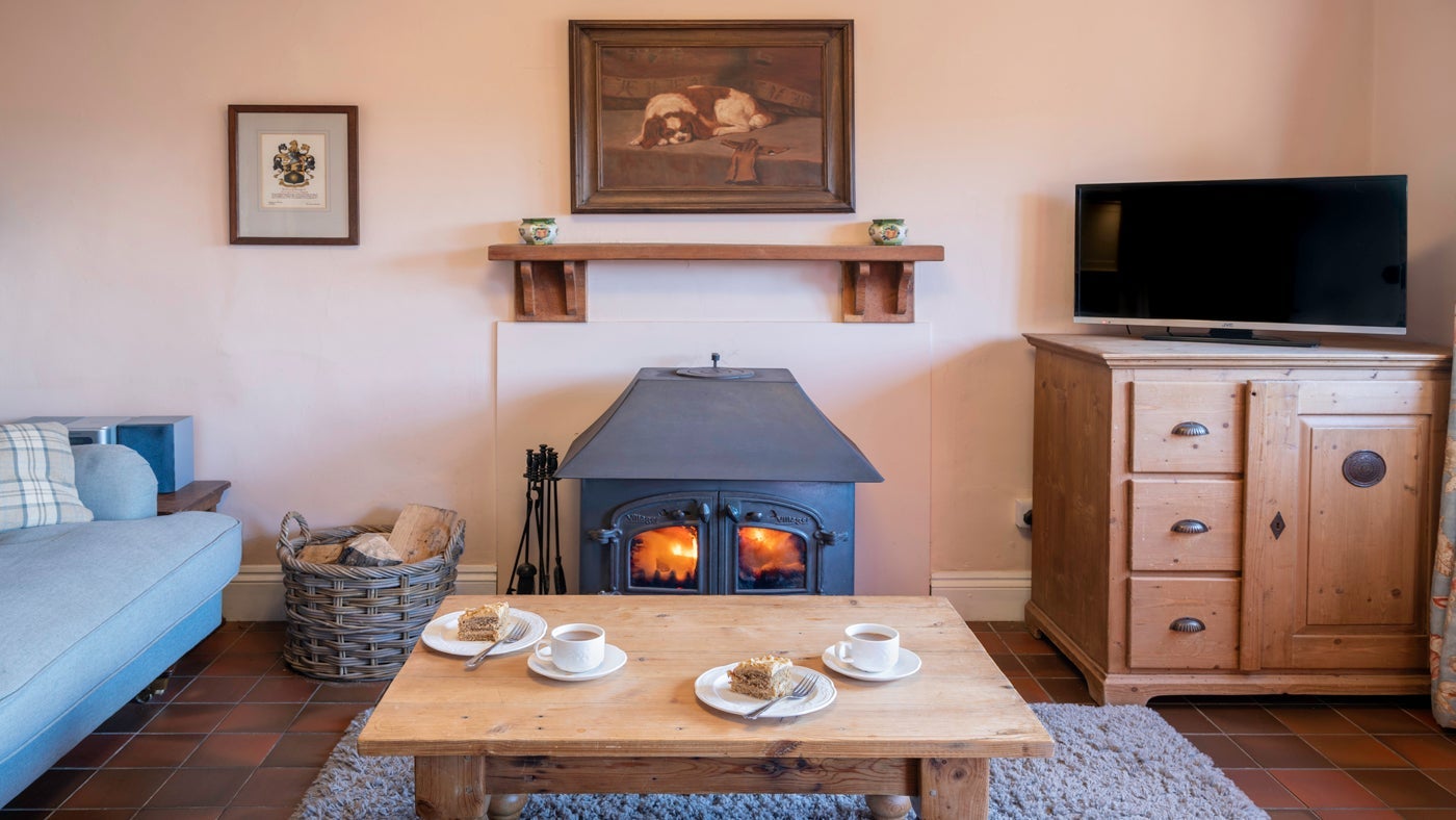 The sitting room at Old Linceter, Whitbourne, Herefordshire