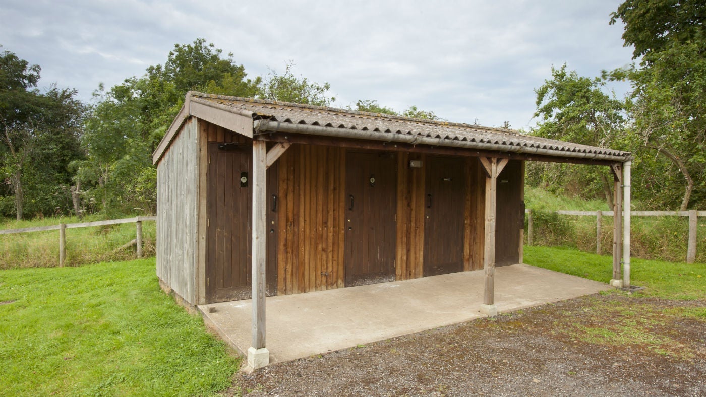 The shower block at Rosedene, Droitwich, Worcestershire