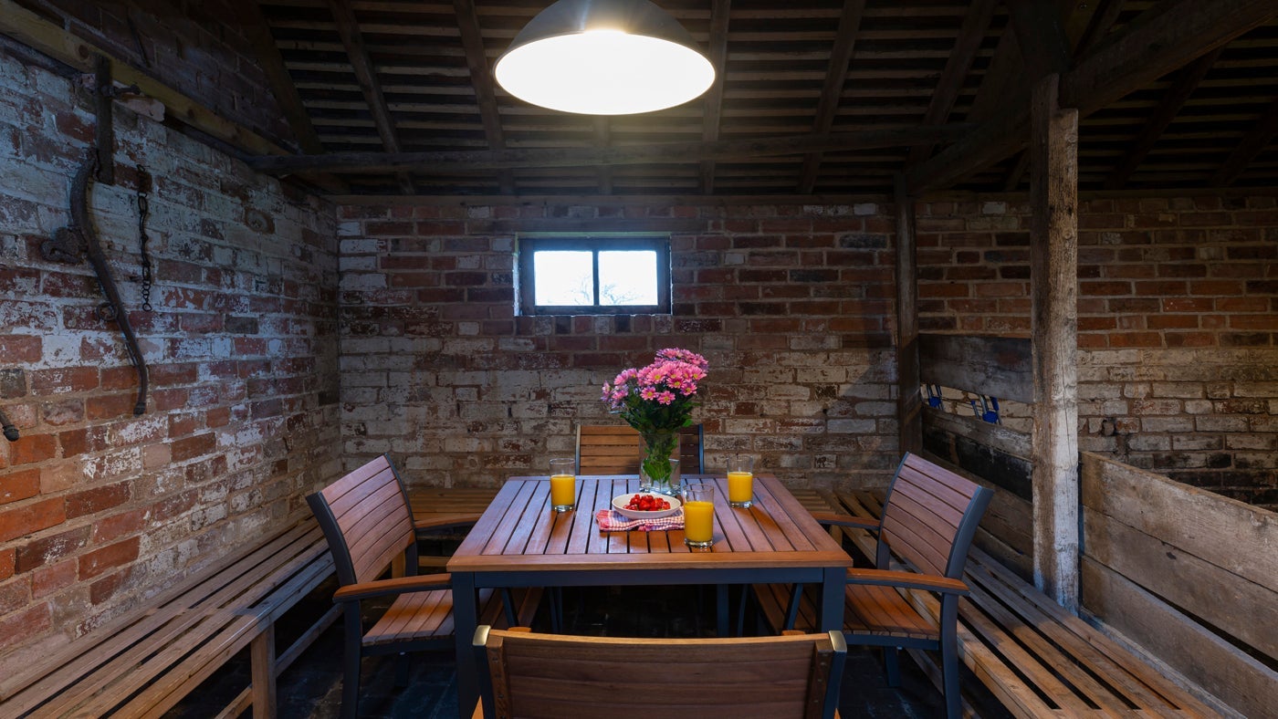 The dining area at Rosedene, Droitwich, Worcestershire