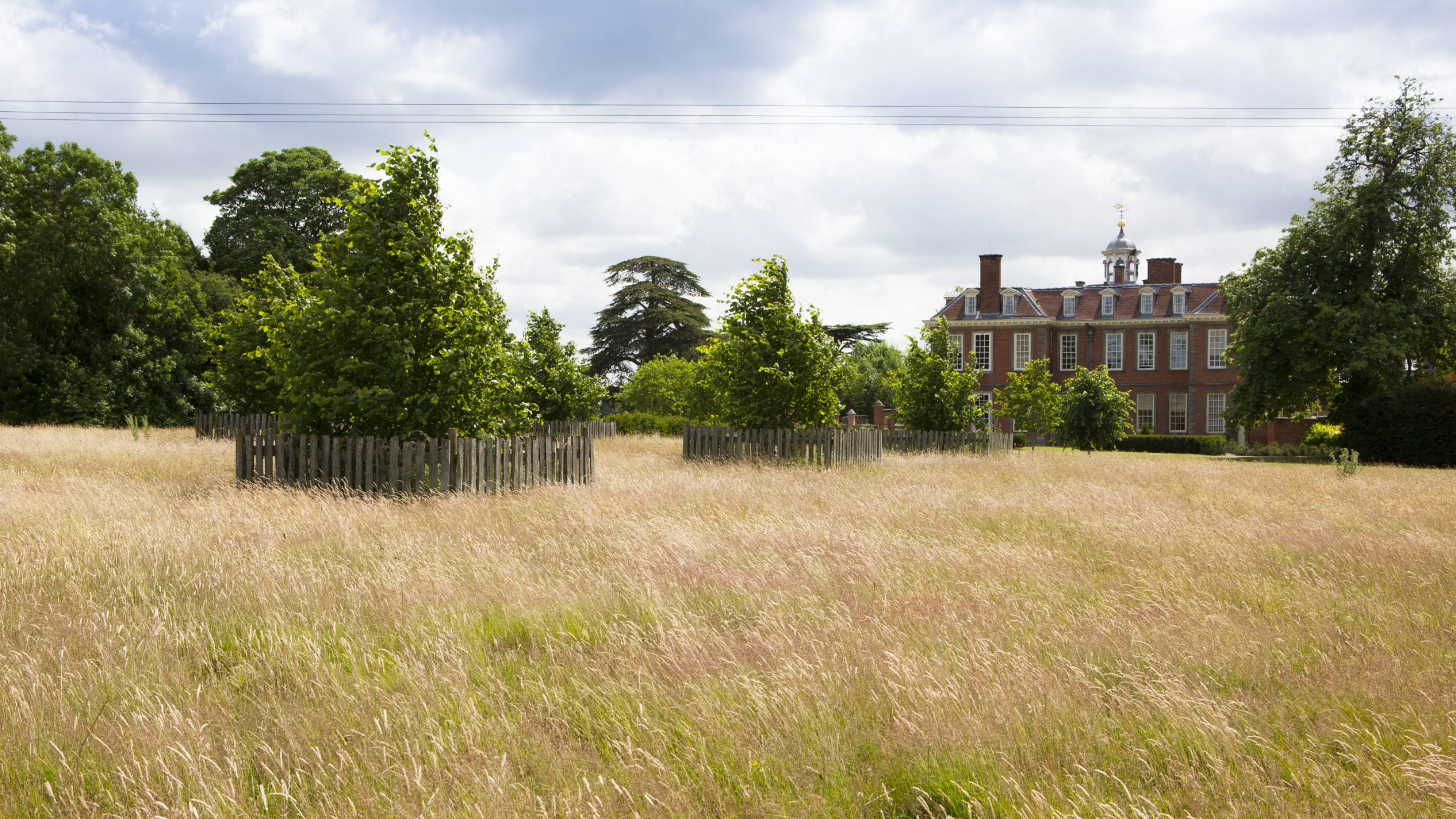 A view of Hanbury Hall from Lime Tree Walk, Worcestershire