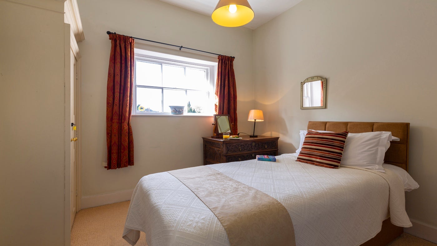 The single bedroom at The Triumphal Arch, Leominster, Herefordshire