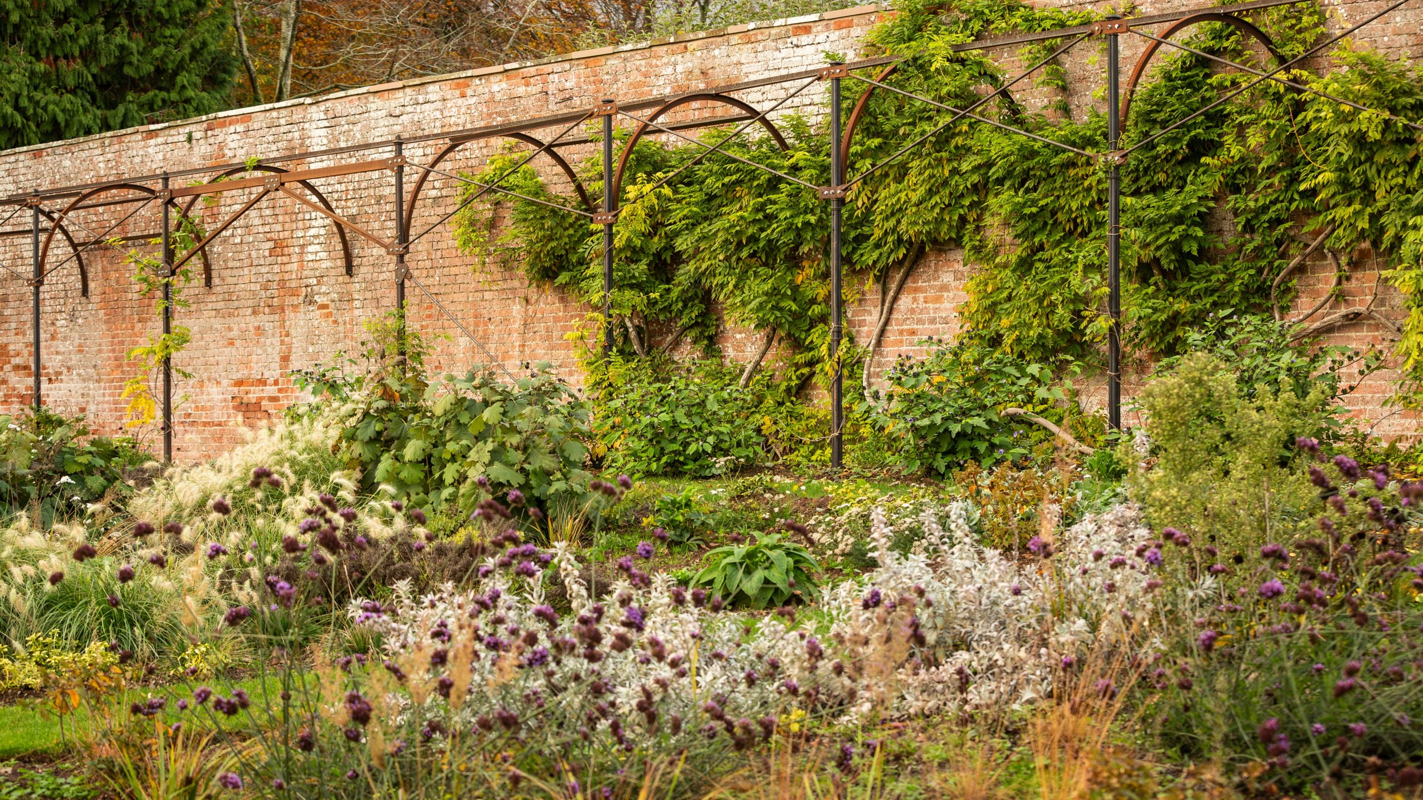 The Walled Garden in November at Berrington Hall, Herefordshire