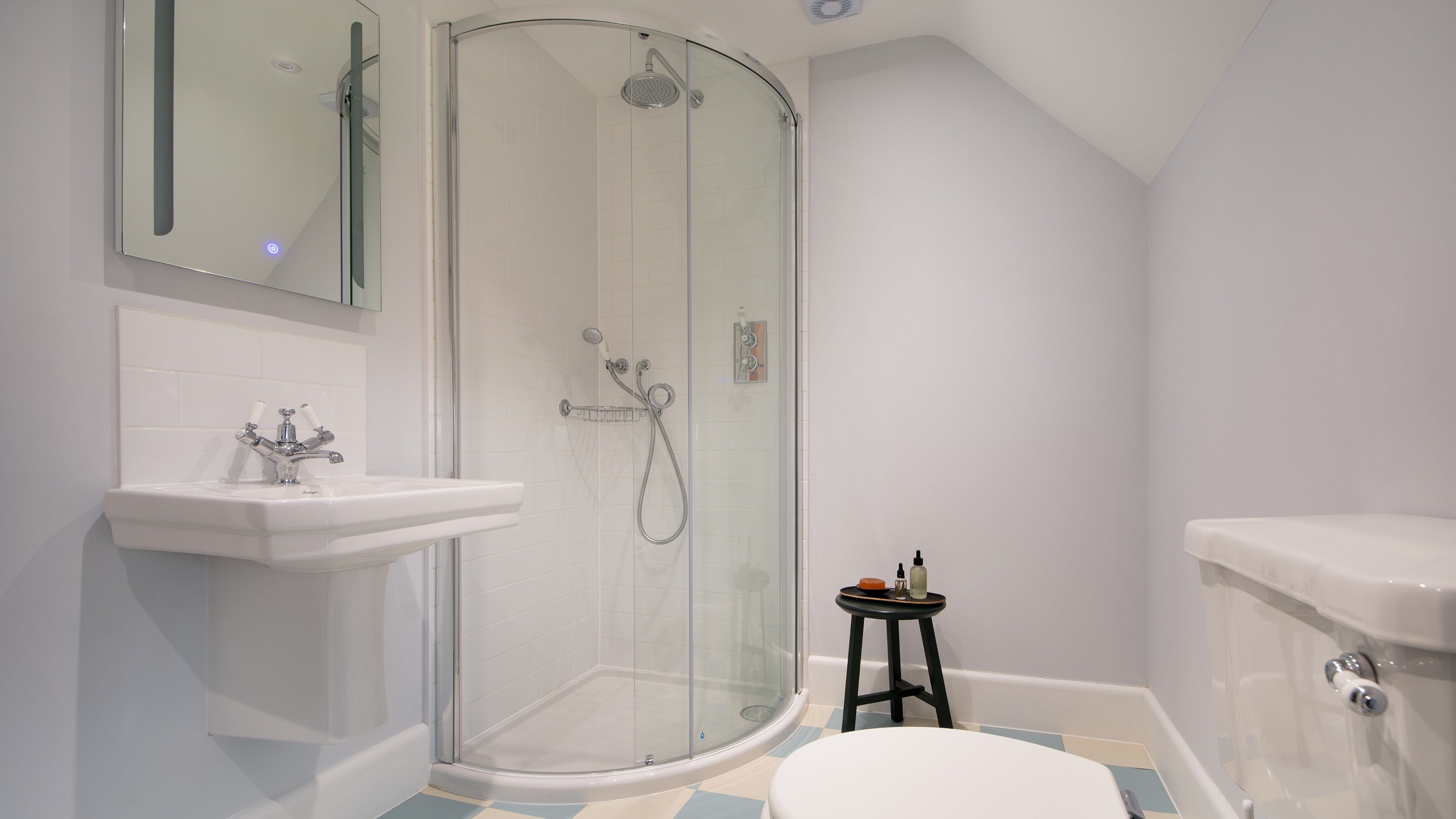 One of the en-suite shower rooms at The Weir Garden Cottage, Herefordshire