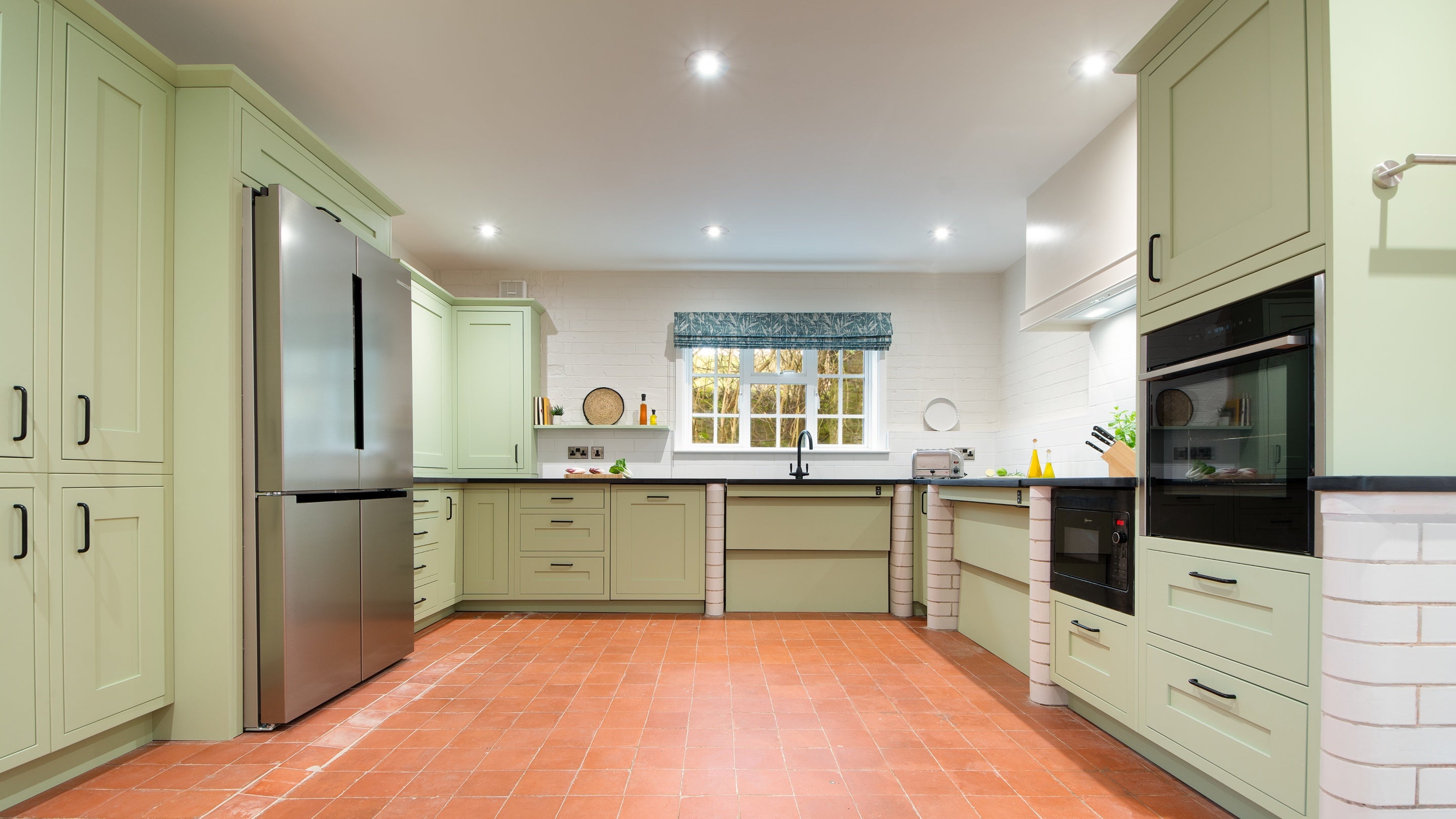 The kitchen at The Weir Garden Cottage, Herefordshire