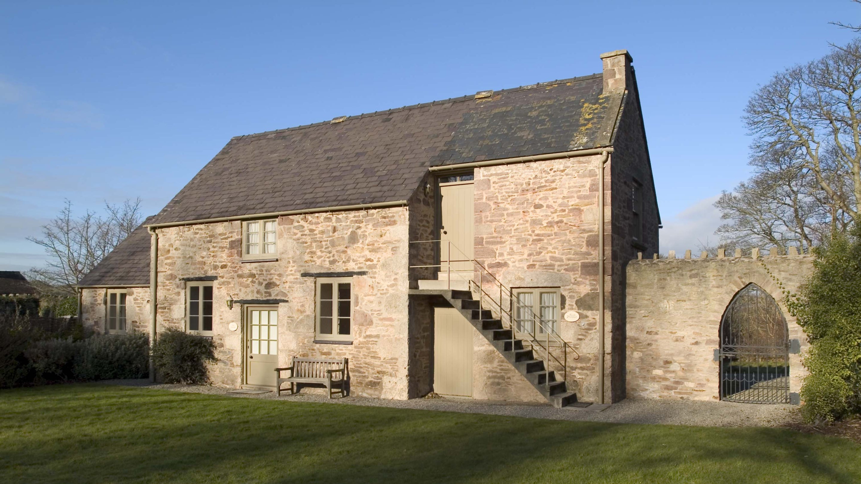 Exterior of The Smithy (ground floor) and Bank Prospect (first floor), Bodysgallen Hall and Spa, Wales