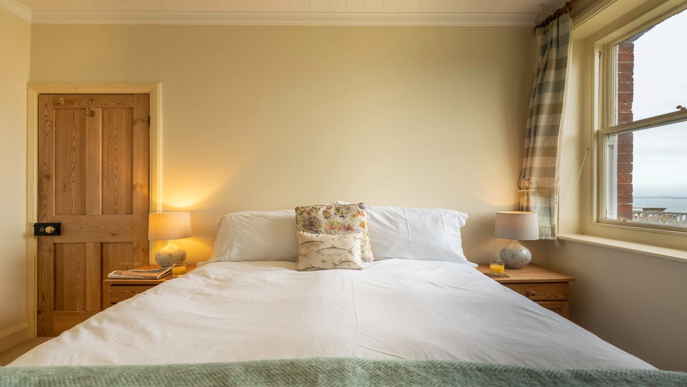 The double bedroom at Irex, Totland Bay, Isle of Wight