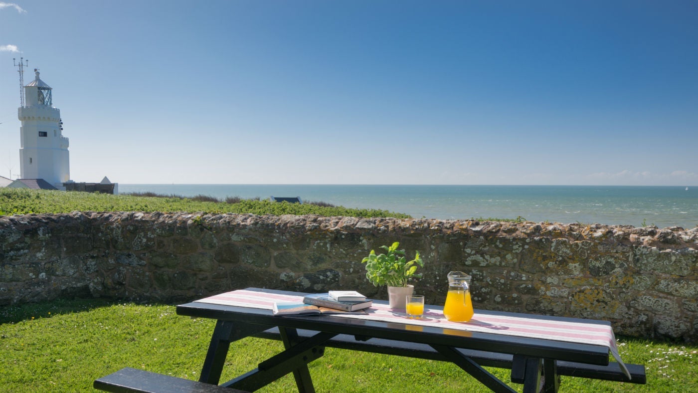The view from the garden at Knowles Farm Cottage, nr Ventnor, Isle of Wight