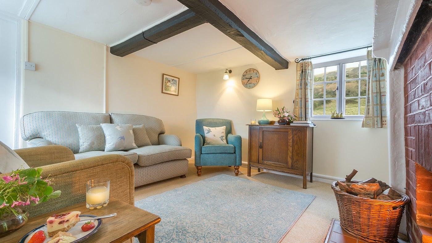 The sitting room at Knowles Farm Cottage, nr Ventnor, Isle of Wight