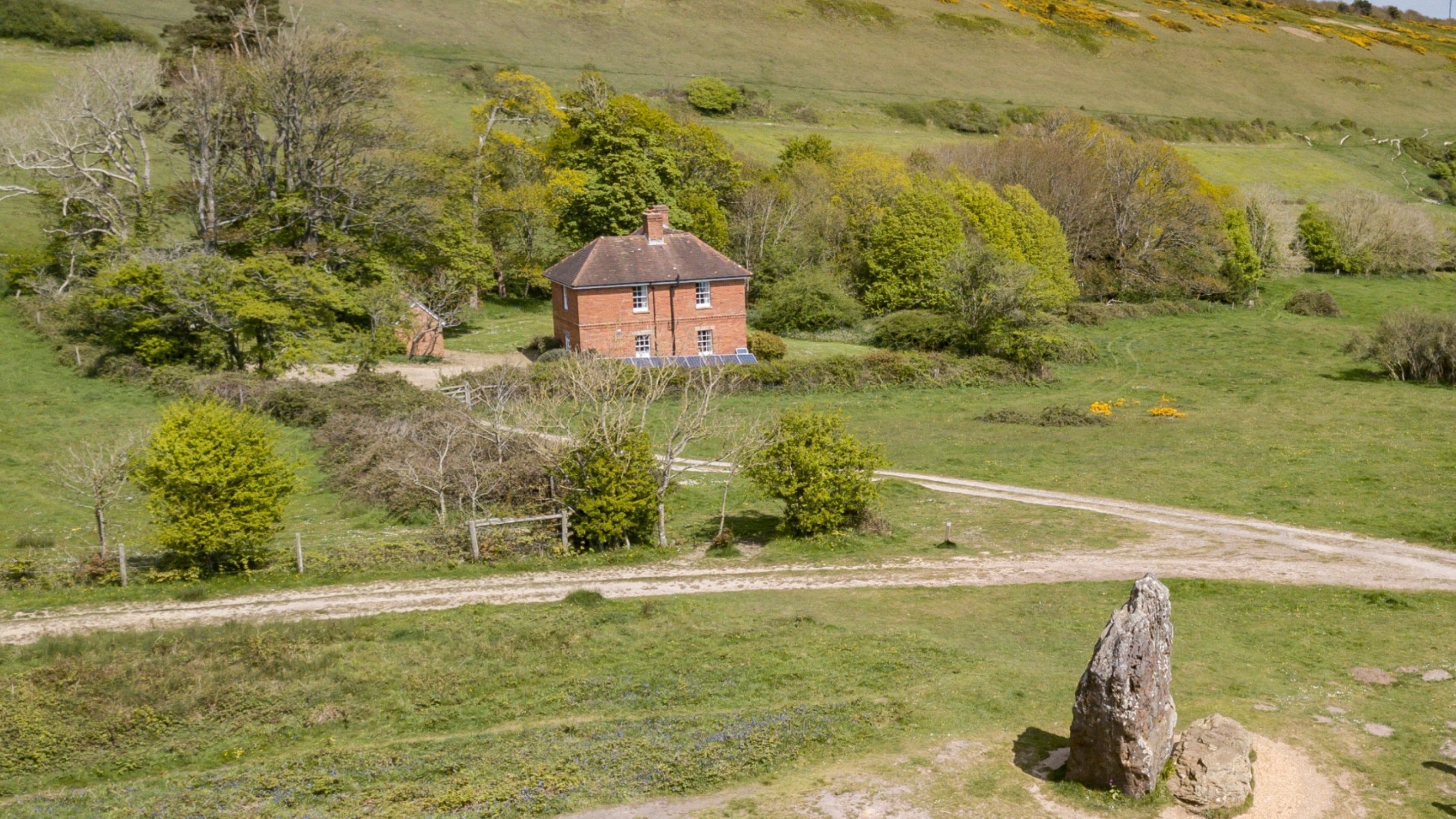 Longstone Cottage and the Longstone, Isle of Wight