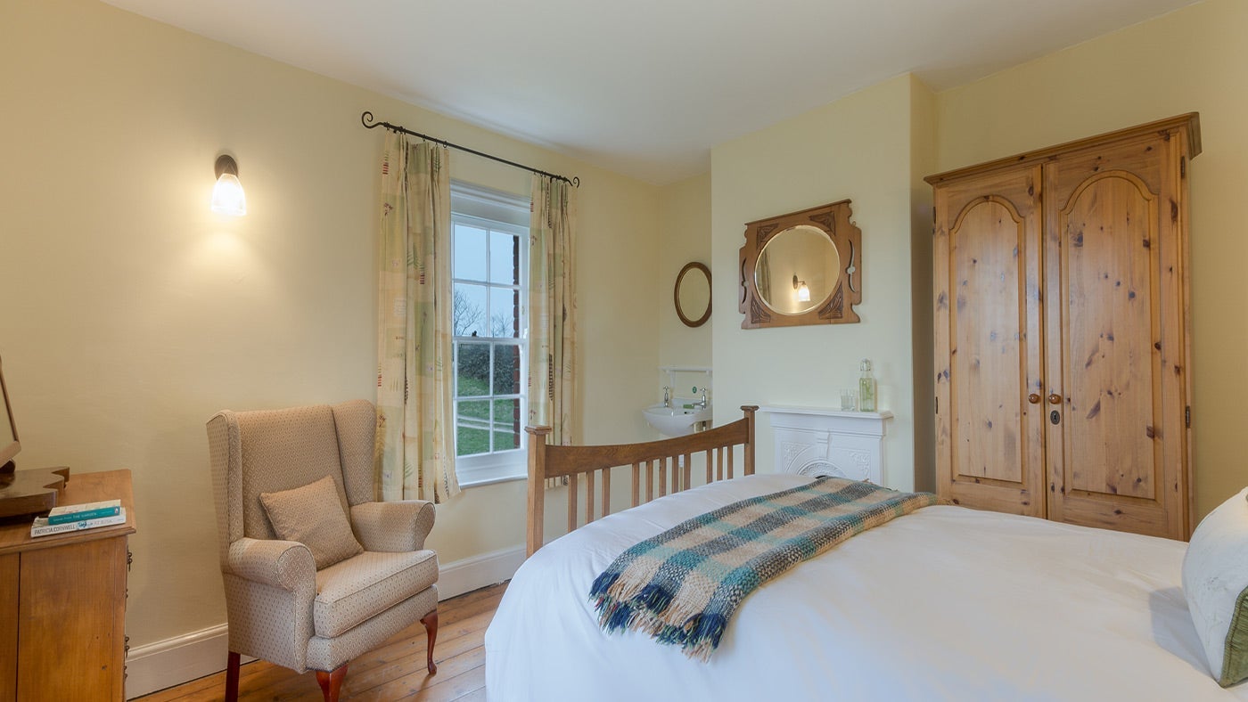 The double bedroom at Longstone Cottage, Mottistone, Isle of Wight