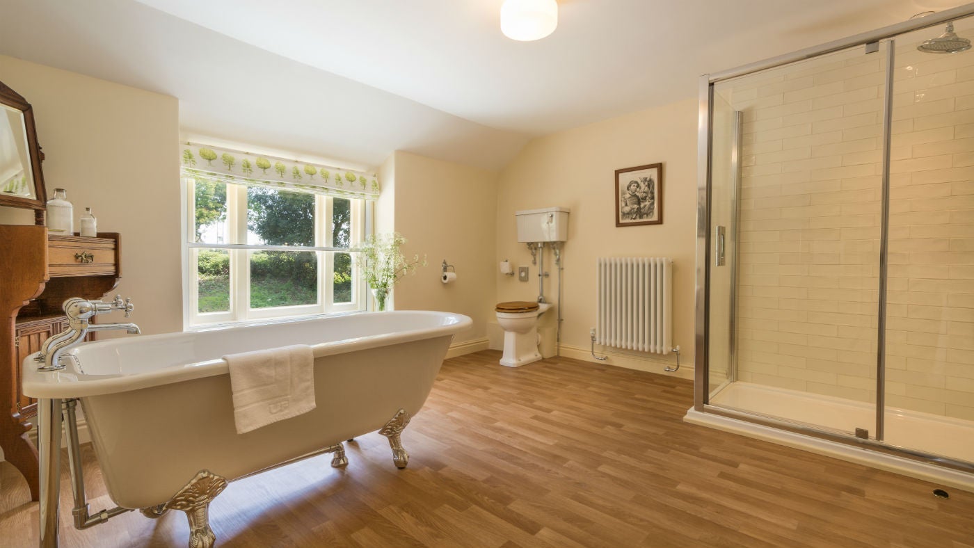 A bathroom at Mottistone Manor Farmhouse, Mottistone, Isle of Wight