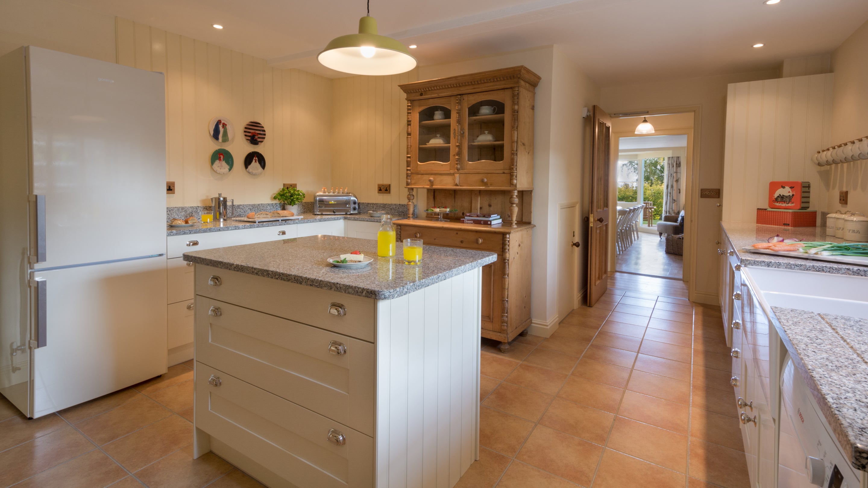 The kitchen at Mottistone Manor Farmhouse, Isle of Wight