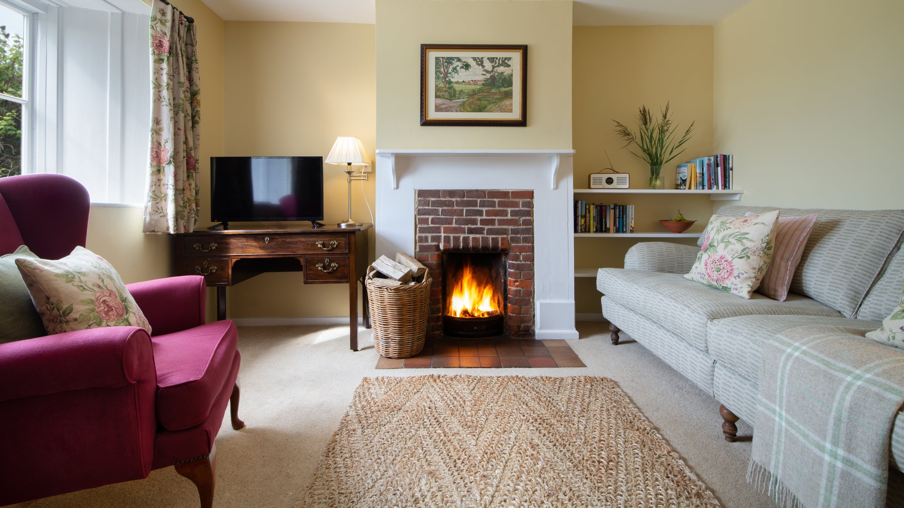 The sitting room at Mottistone Rose Cottage, Isle of Wight