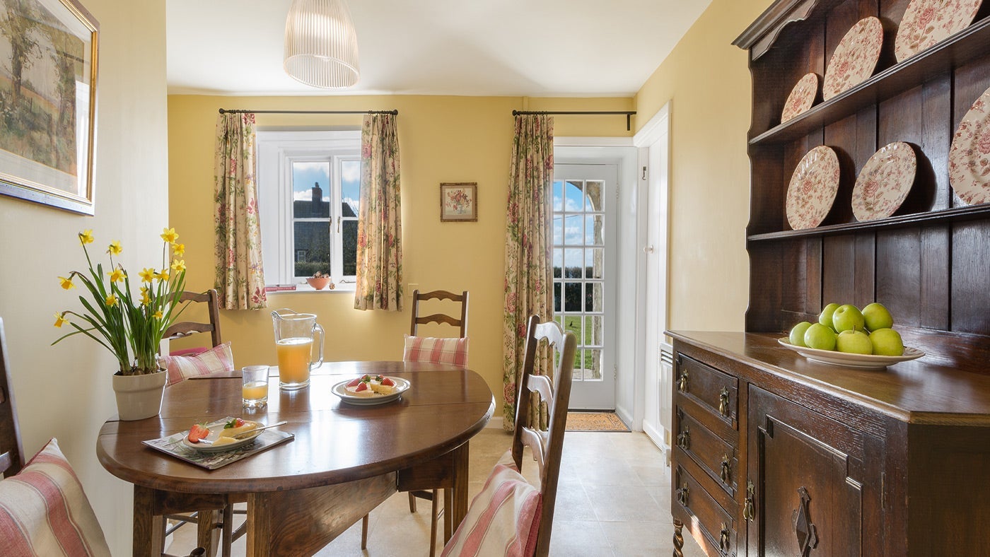 The dining room at Rose Cottage, Mottistone, Isle of Wight