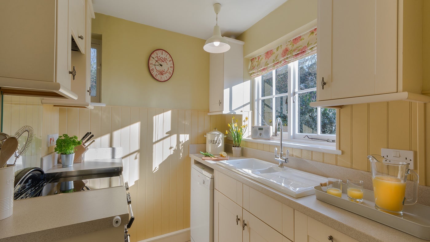 The kitchen at Rose Cottage, Mottistone, Isle of Wight