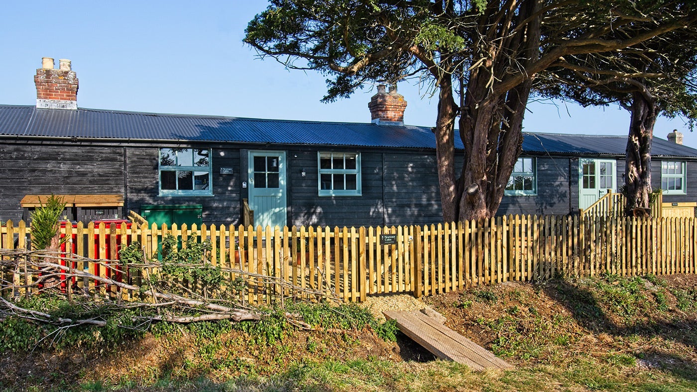 The exterior of Newtown Cabin, Isle of Wight