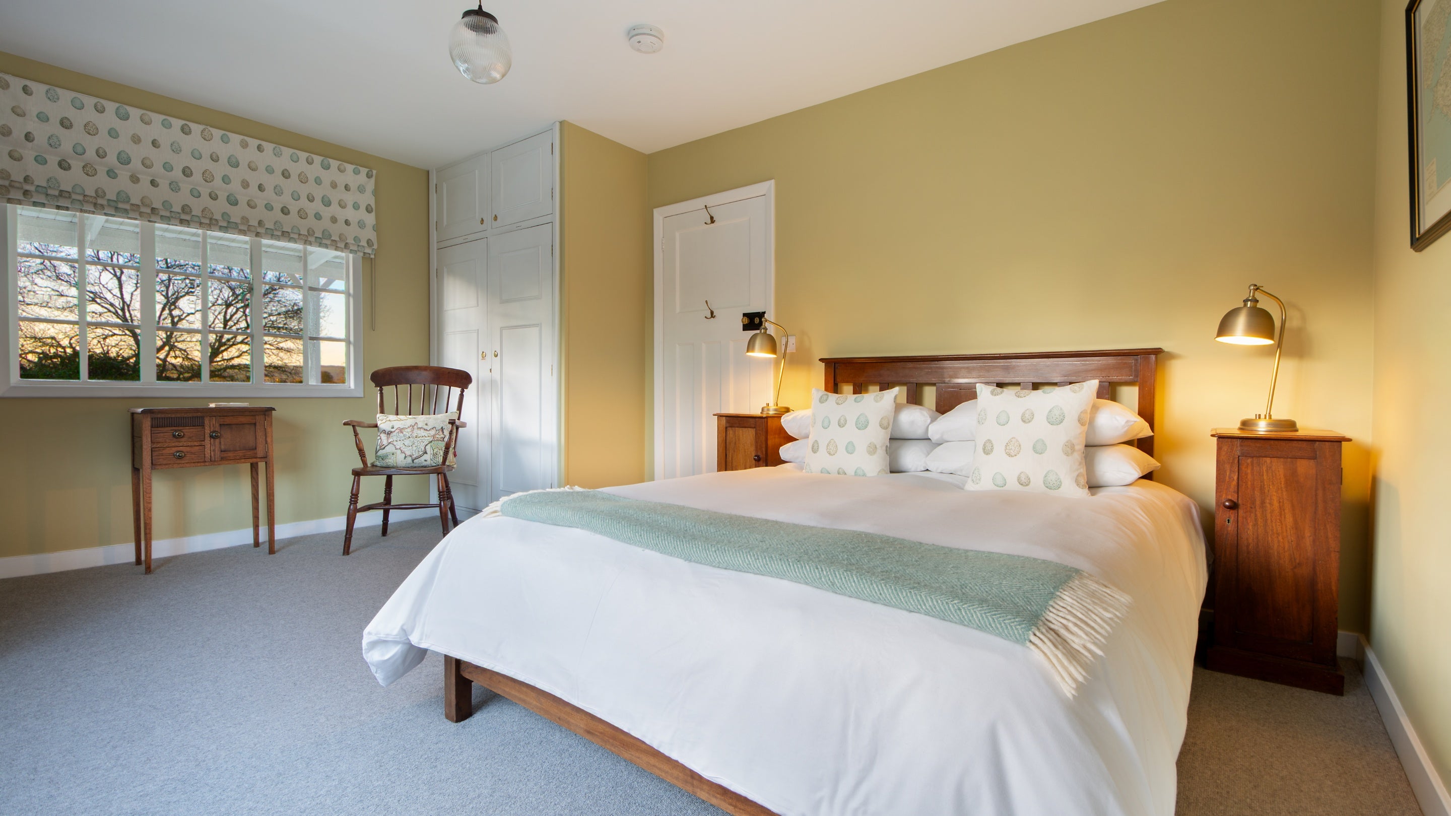 The double bedroom at The Old Club House, Isle Of Wight